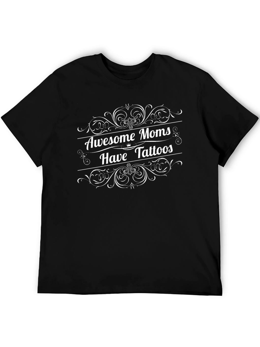 Awesome Moms Have Tattoos Graphic Tee - Black