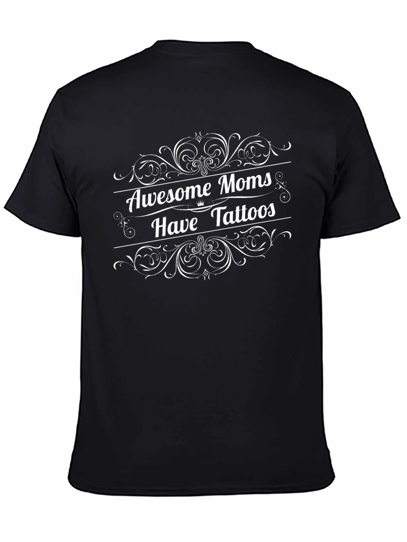 Awesome Moms Have Tattoos Graphic Tee - Black