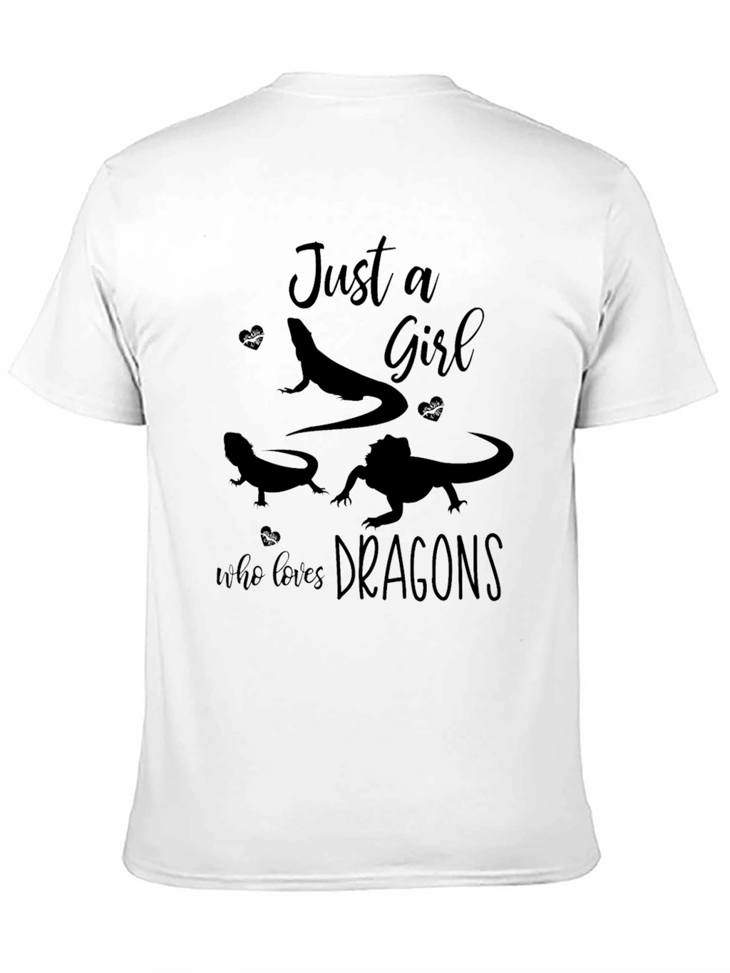 Just a Girl Who Loves Dragons Black T-Shirt