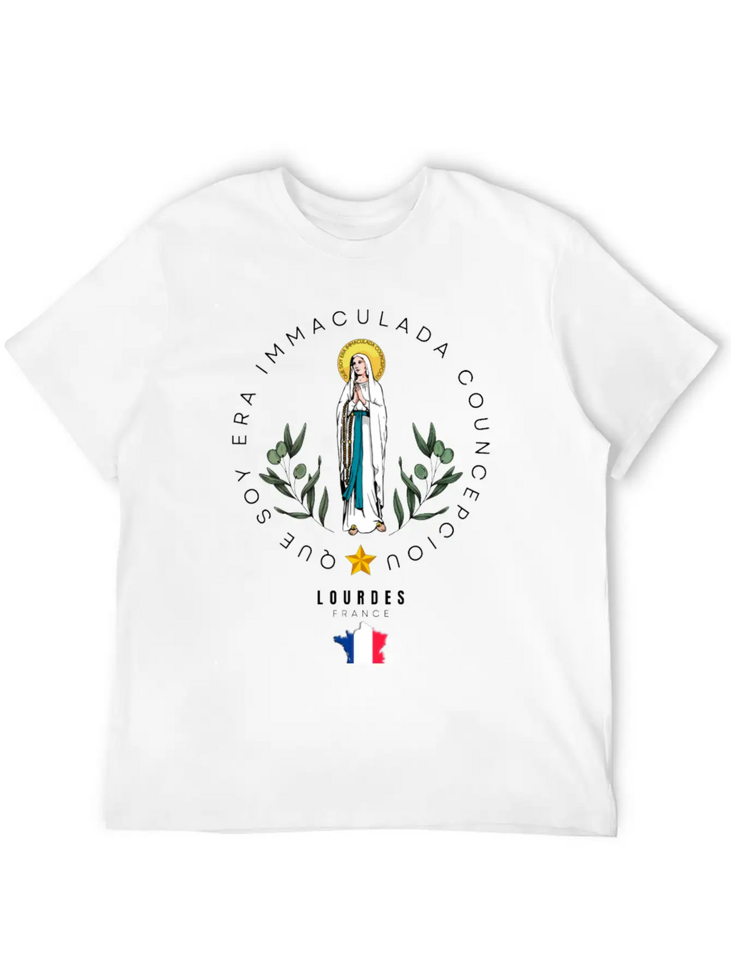 OUR LADY OF LOURDES Breathable Graphic T-Shirt – Perfect For Casual Days