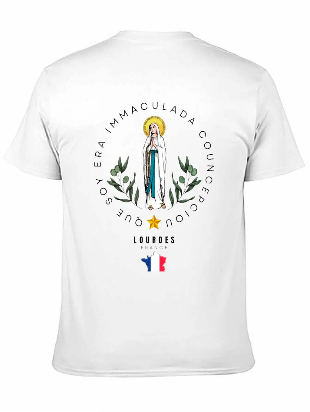 OUR LADY OF LOURDES Breathable Graphic T-Shirt – Perfect For Casual Days