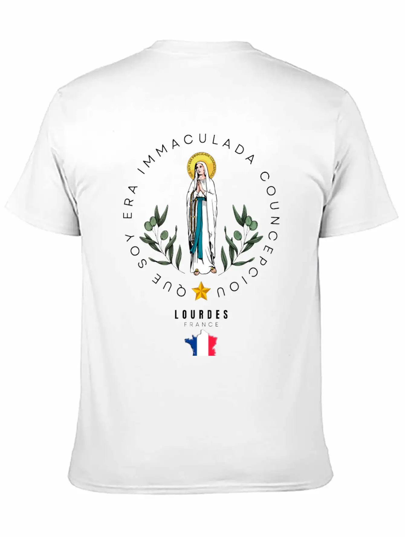 OUR LADY OF LOURDES Breathable Graphic T-Shirt – Perfect For Casual Days