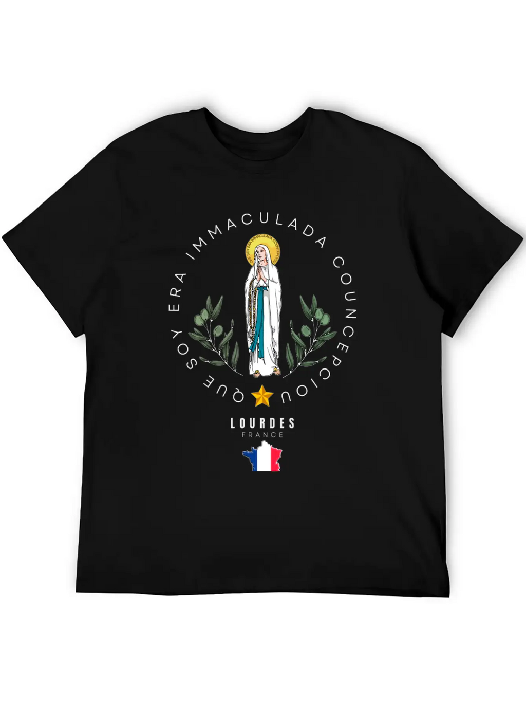 OUR LADY OF LOURDES Breathable Graphic T-Shirt – Perfect For Casual Days
