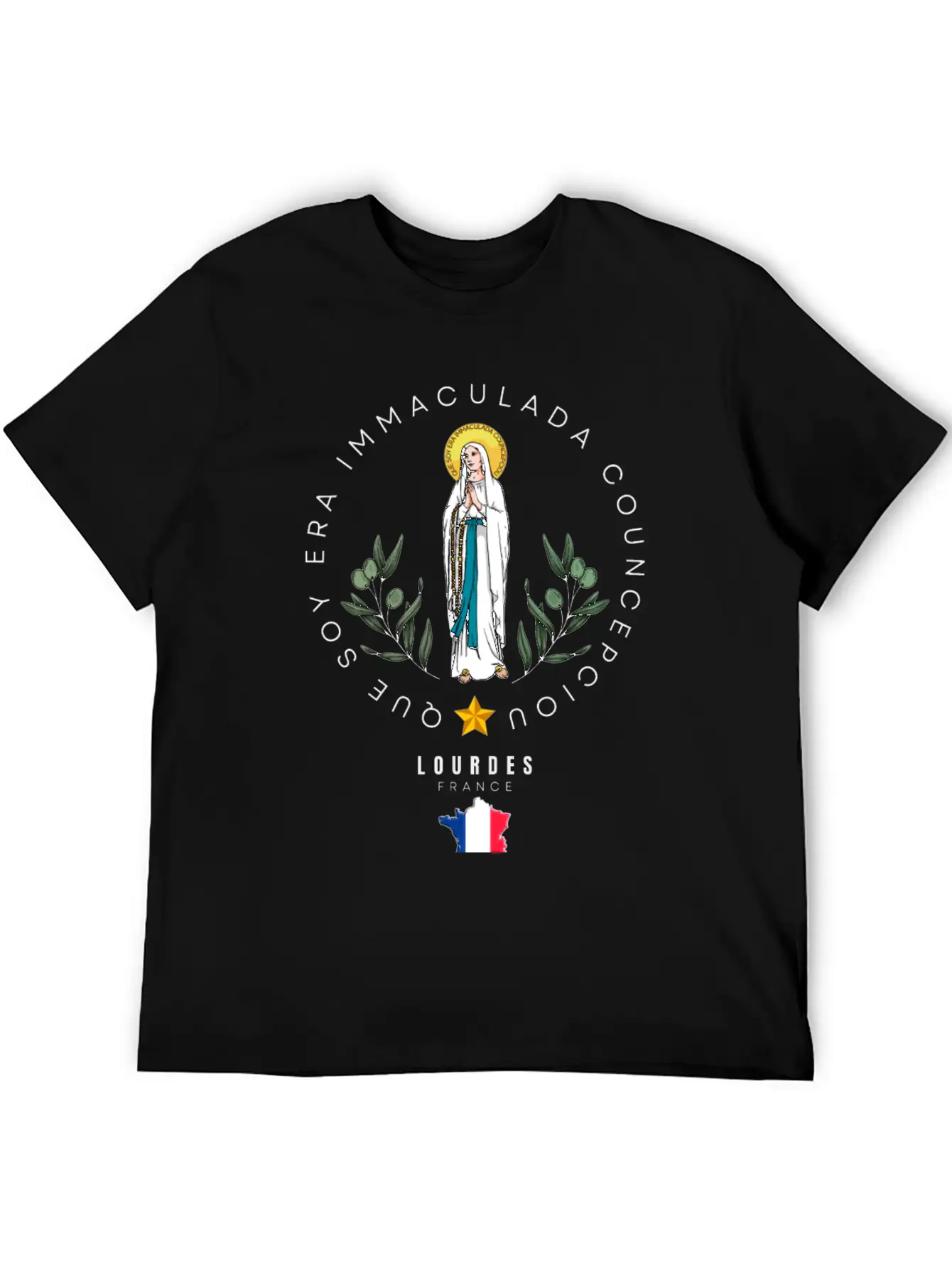 OUR LADY OF LOURDES Breathable Graphic T-Shirt – Perfect For Casual Days