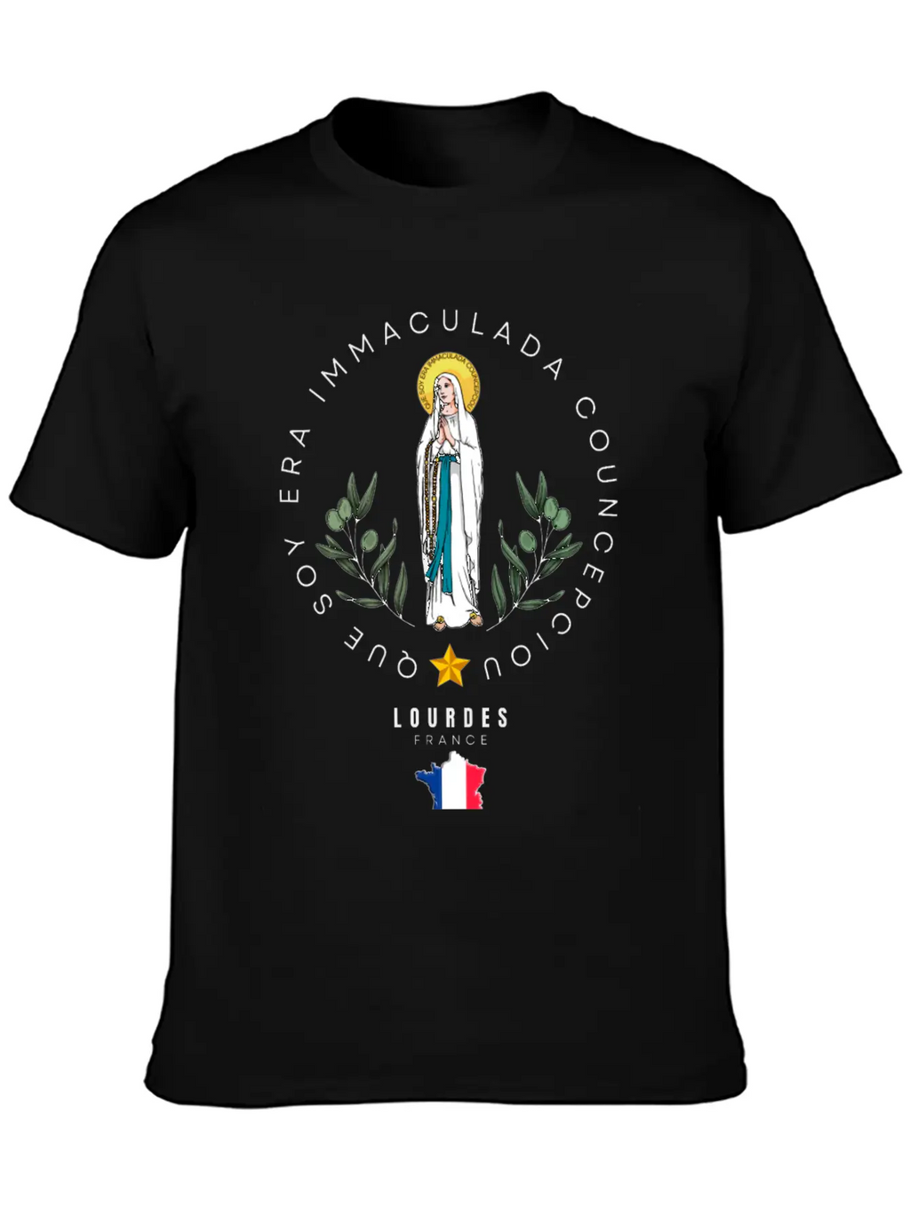 OUR LADY OF LOURDES Breathable Graphic T-Shirt – Perfect For Casual Days