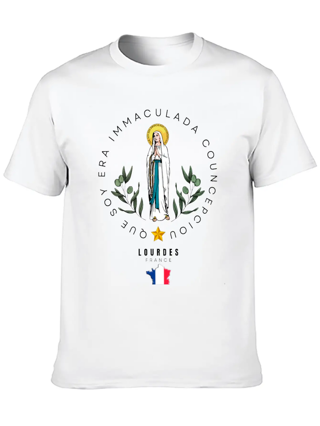 OUR LADY OF LOURDES Breathable Graphic T-Shirt – Perfect For Casual Days