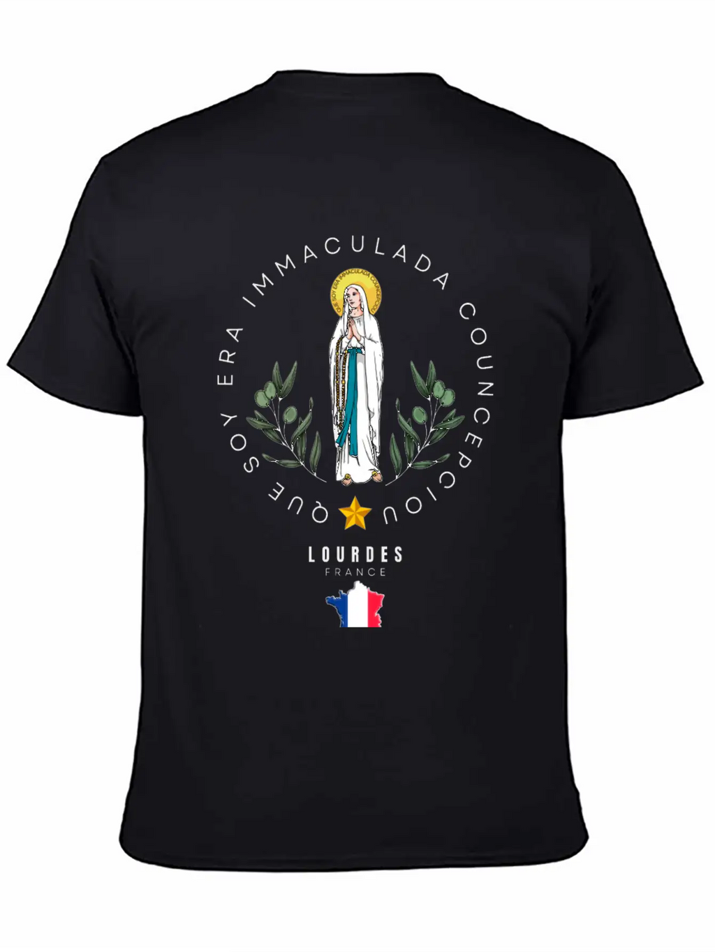 OUR LADY OF LOURDES Breathable Graphic T-Shirt – Perfect For Casual Days