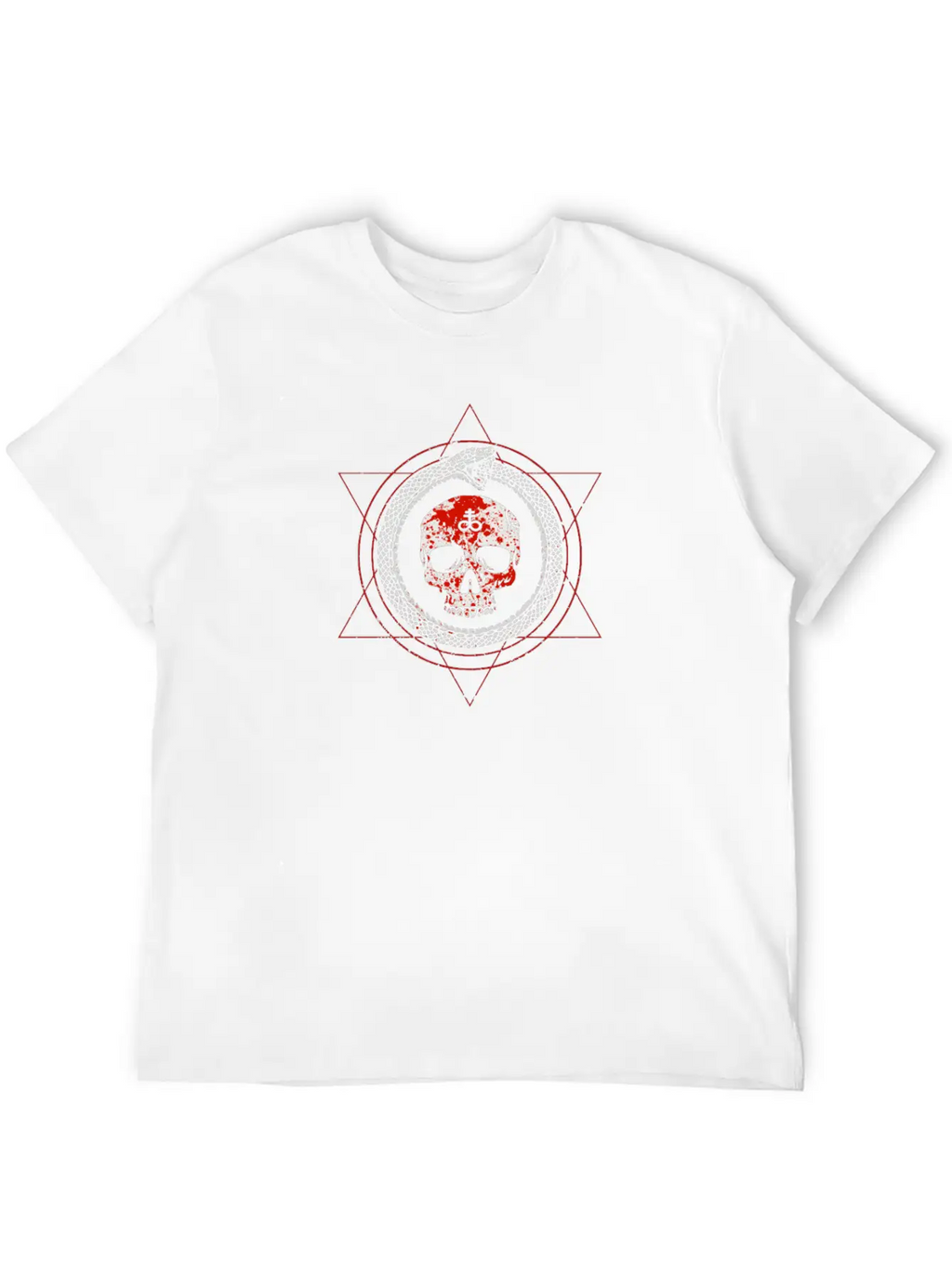Ouroboros Skull Occult Gothic Goth Baphomet Breathable Graphic T-Shirt – Perfect For Casual Days