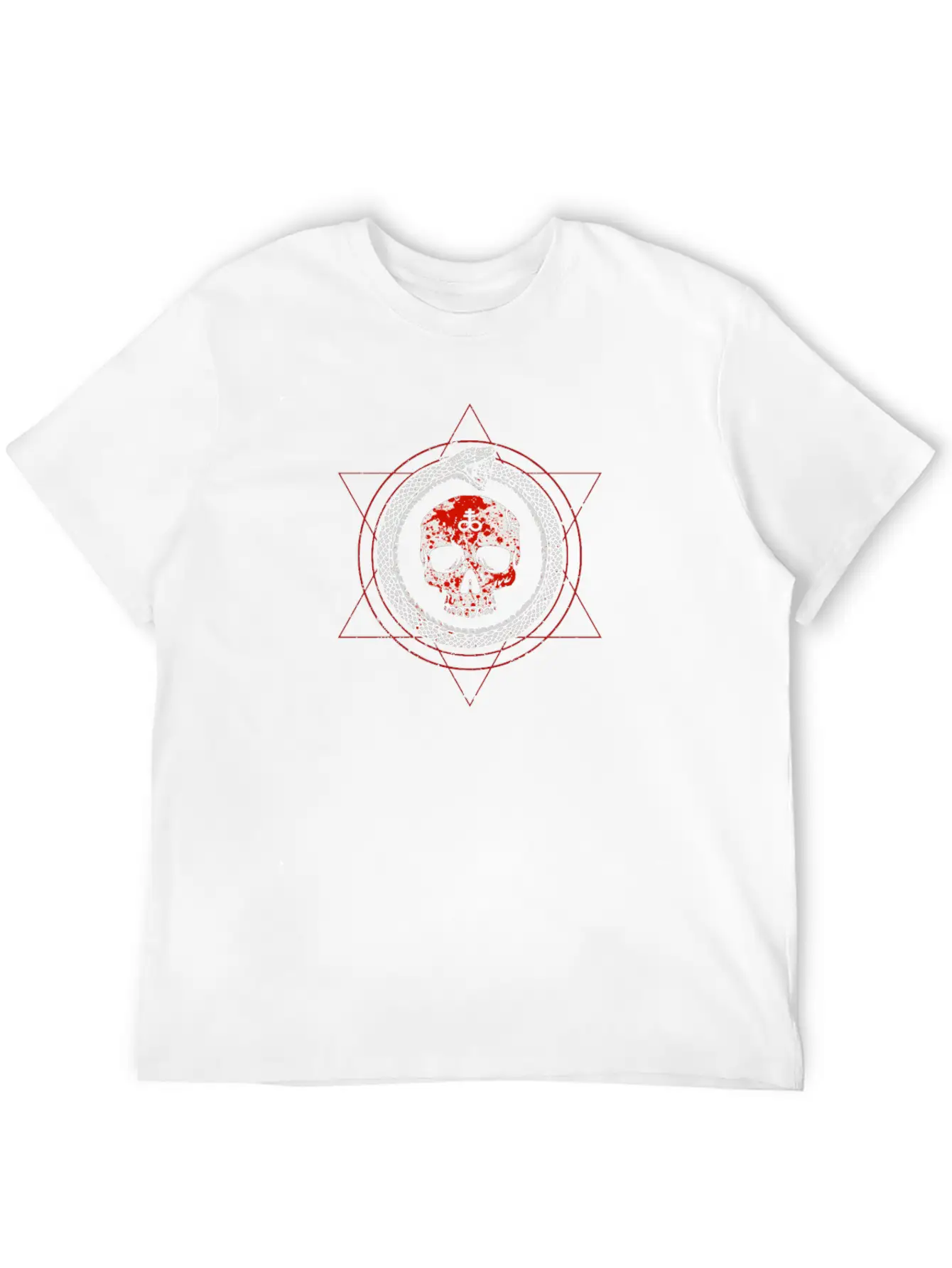 Ouroboros Skull Occult Gothic Goth Baphomet Breathable Graphic T-Shirt – Perfect For Casual Days