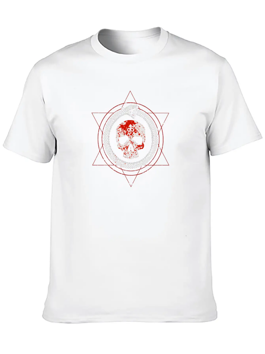 Ouroboros Skull Occult Gothic Goth Baphomet Breathable Graphic T-Shirt – Perfect For Casual Days