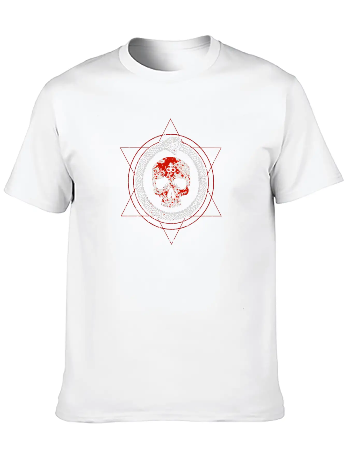 Ouroboros Skull Occult Gothic Goth Baphomet Breathable Graphic T-Shirt – Perfect For Casual Days