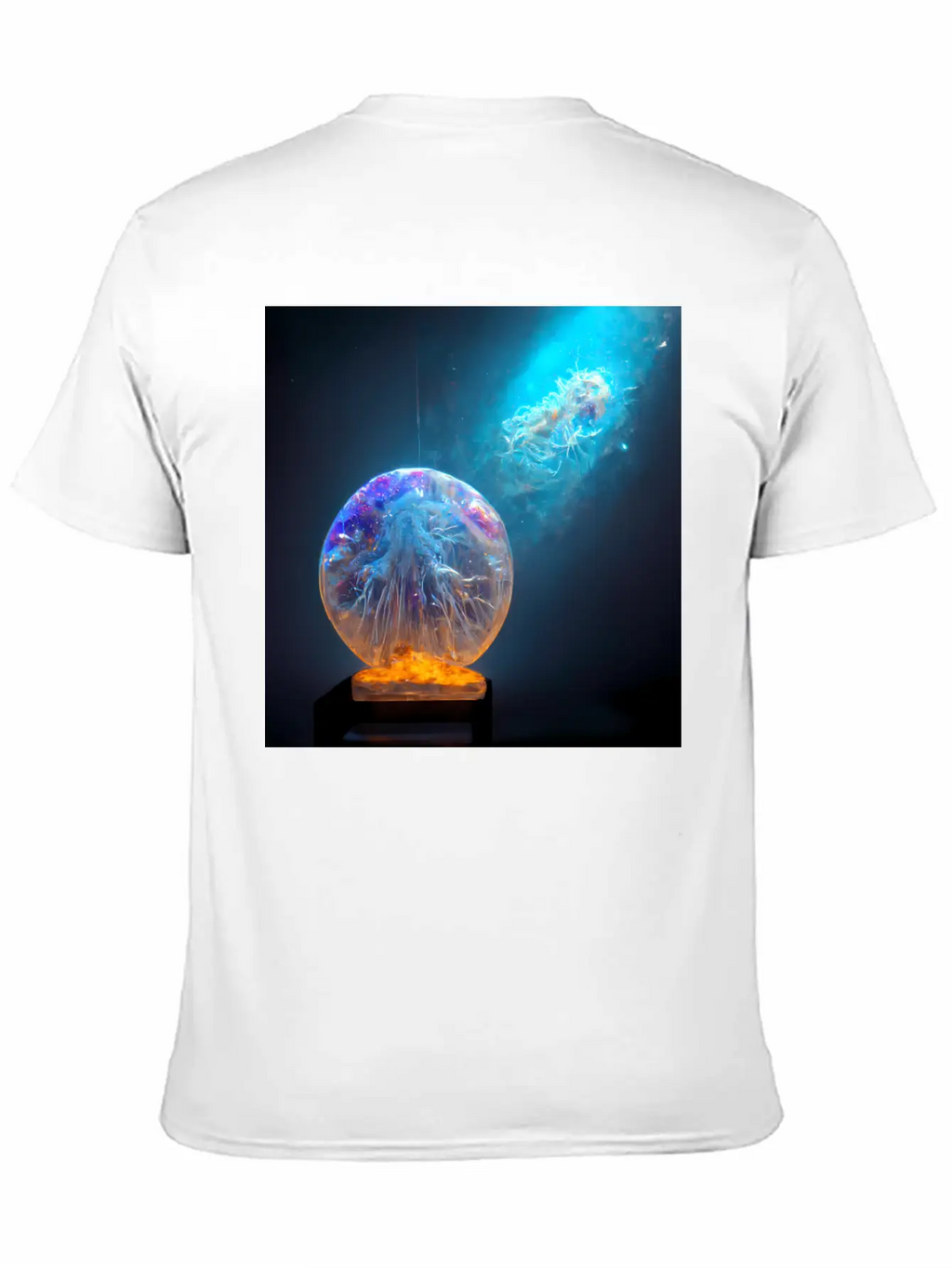 Outer Space Snow Globe Jellyfish And Galaxy Nebula Relaxed Everyday Tee – Lightweight And Durable Cotton