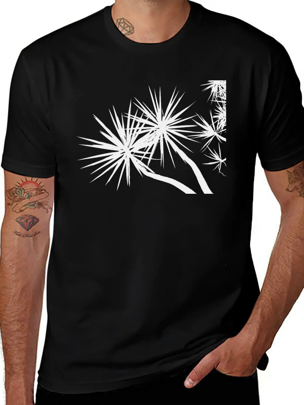 Overhead Trees Silhouette Timeless Short Sleeve Tee – Comfy And Minimalist Design