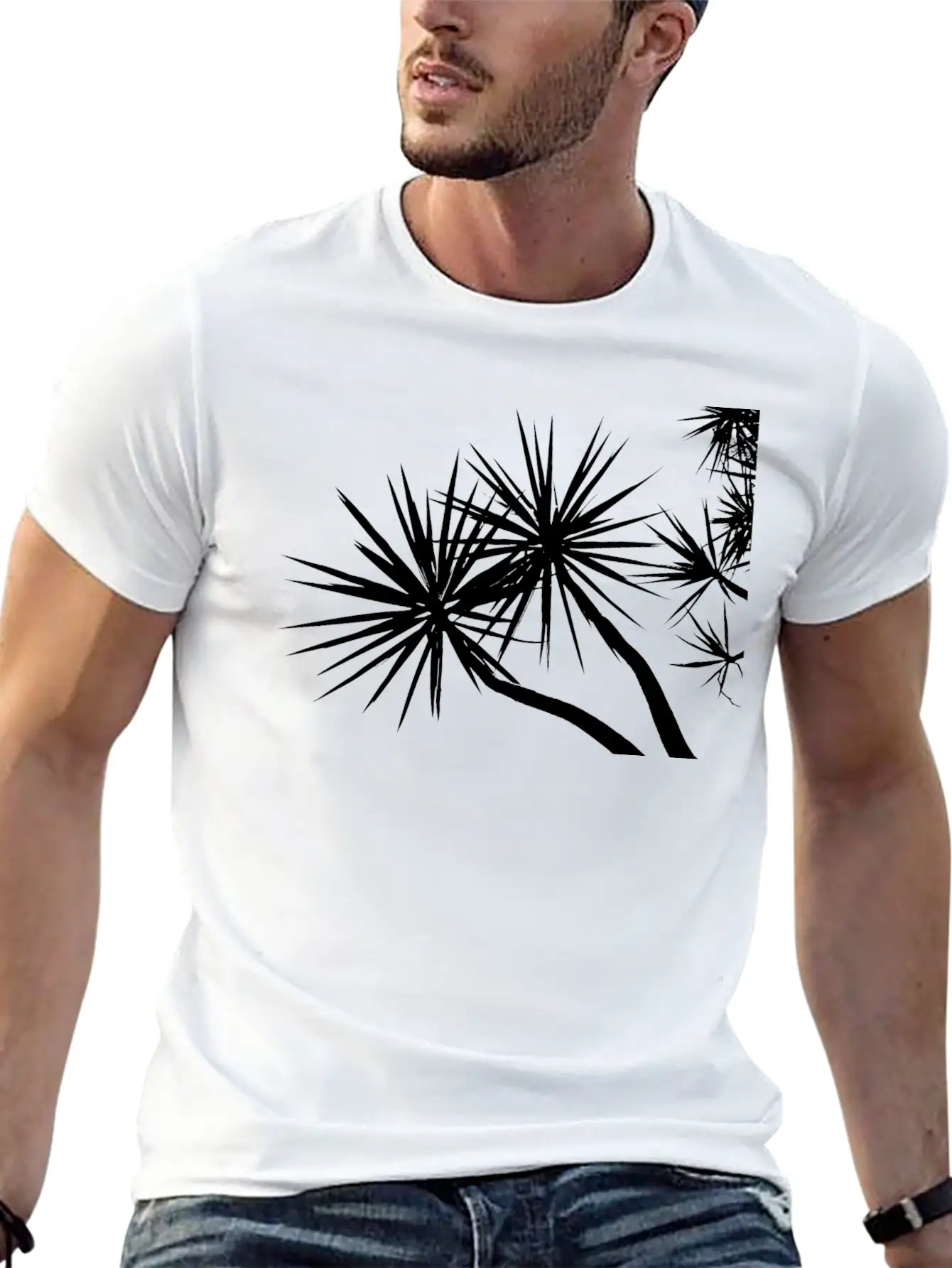 Overhead Trees Silhouette Timeless Short Sleeve Tee – Comfy And Minimalist Design