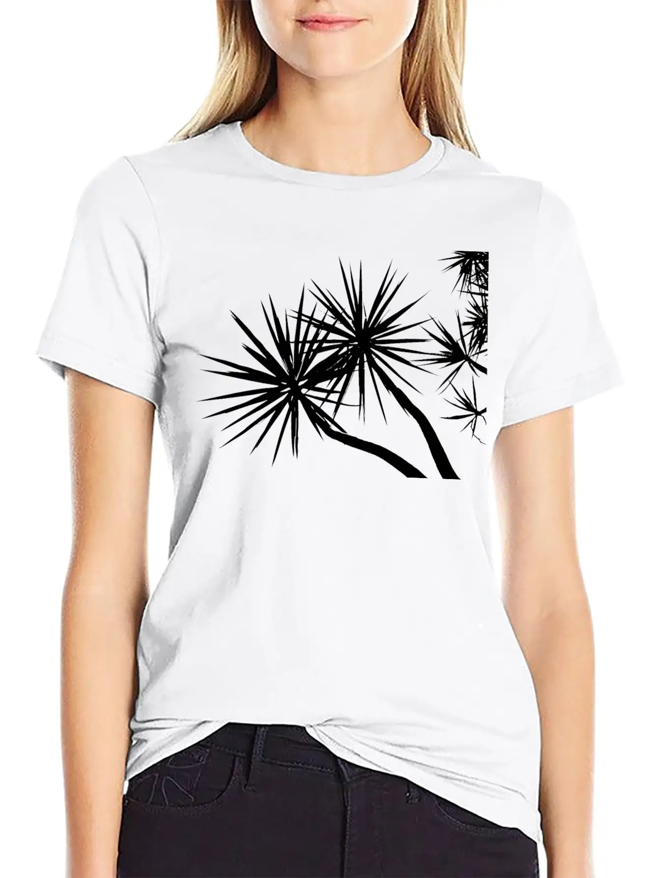 Overhead Trees Silhouette Timeless Short Sleeve Tee – Comfy And Minimalist Design