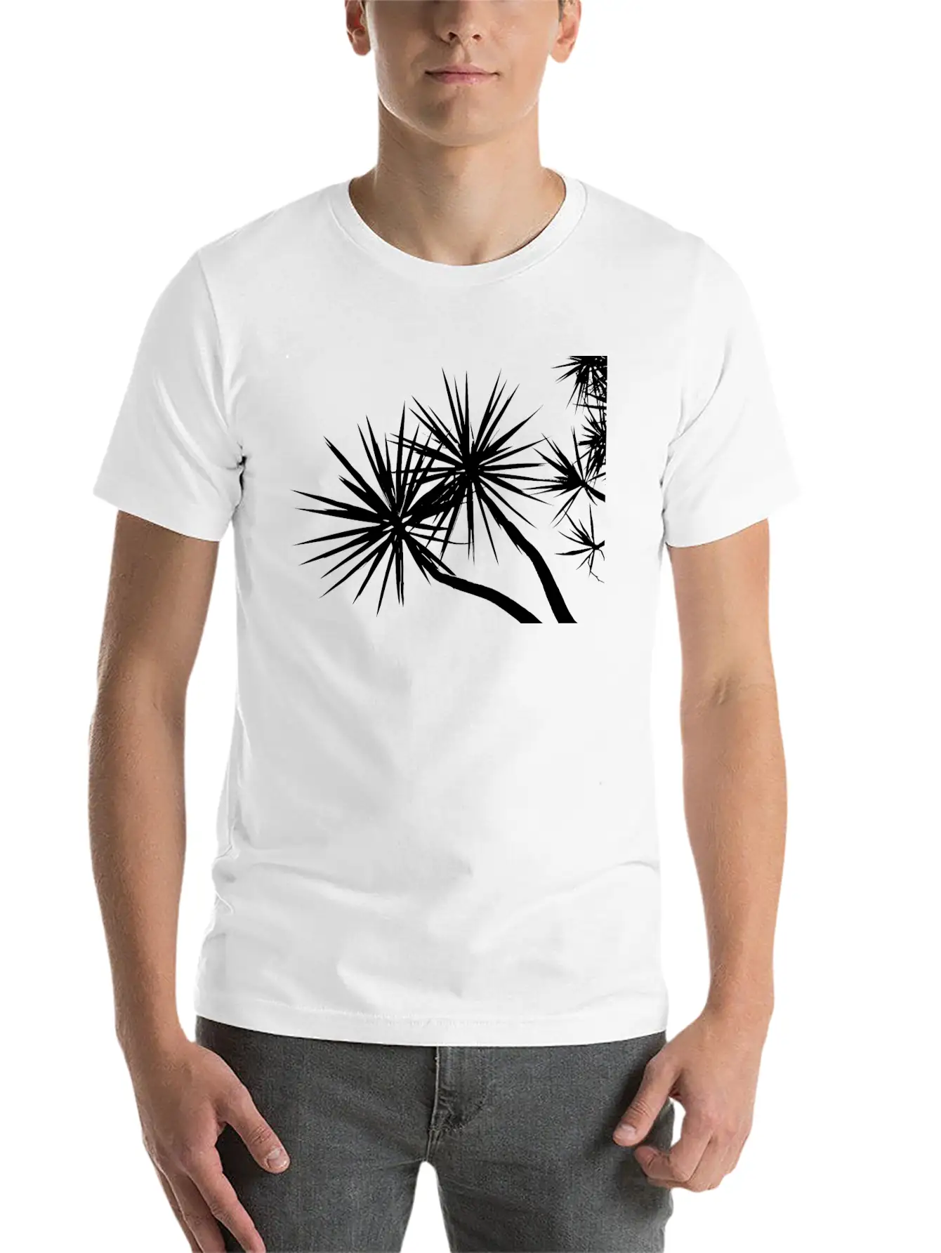 Overhead Trees Silhouette Timeless Short Sleeve Tee – Comfy And Minimalist Design