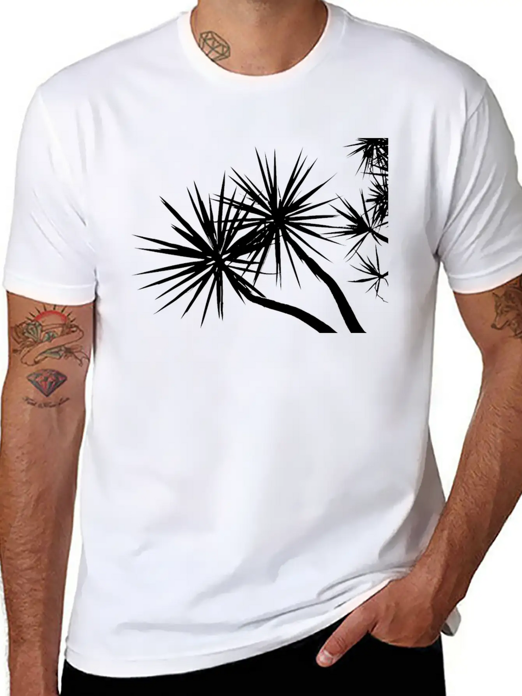 Overhead Trees Silhouette Timeless Short Sleeve Tee – Comfy And Minimalist Design