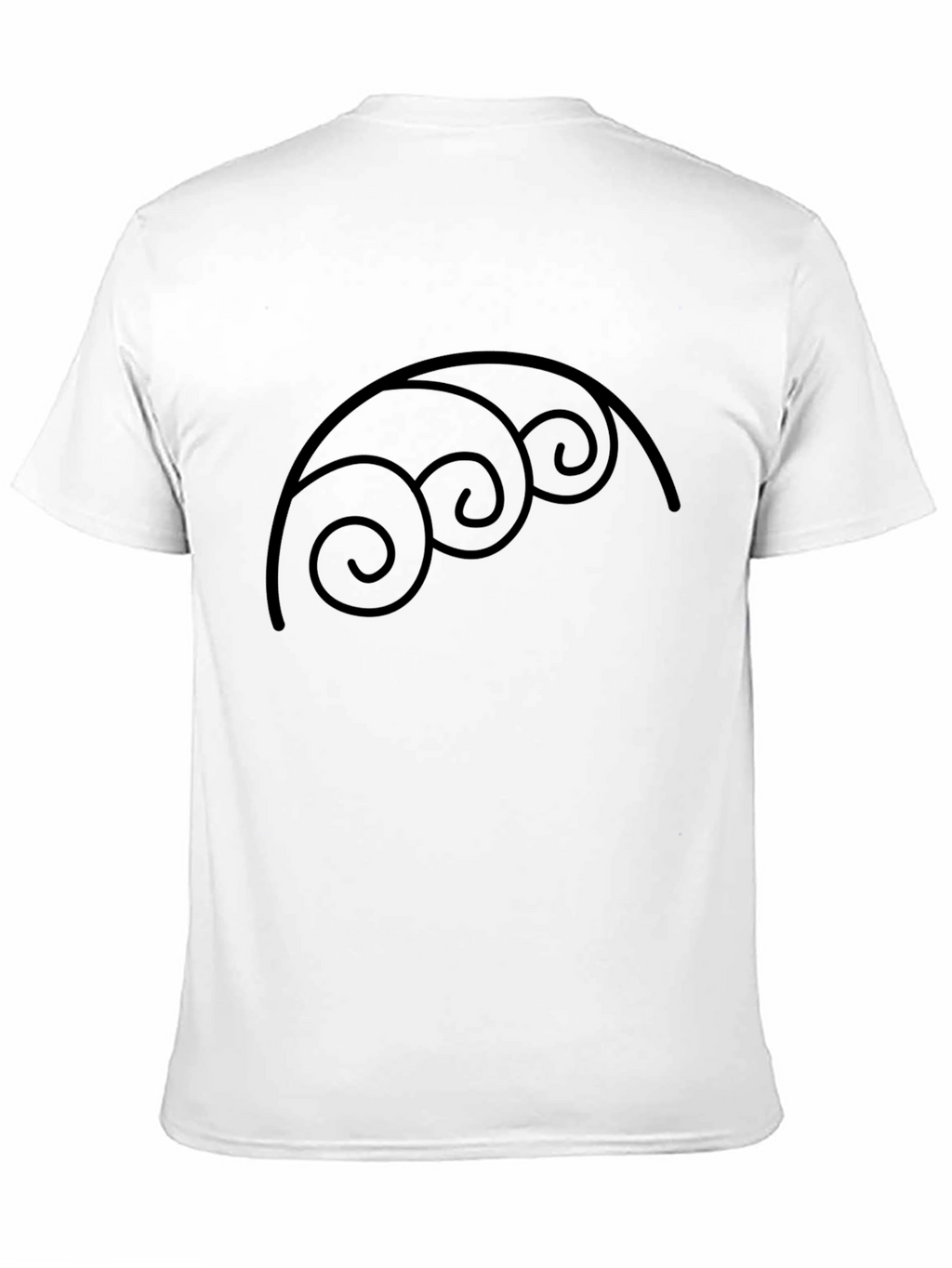 Abstract Swirl Graphic Black T-Shirt
