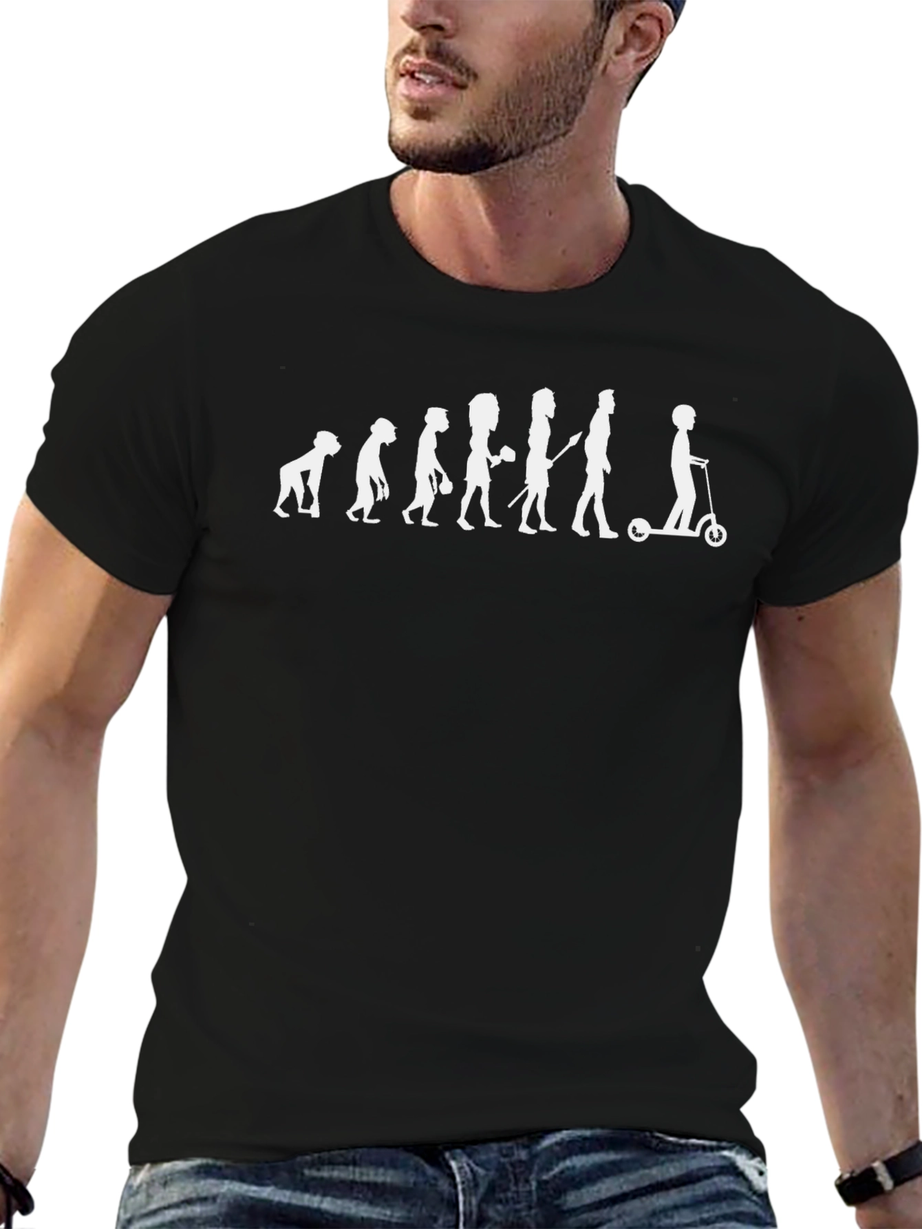 Evolution of Scooter T-Shirt - Funny Novelty Tee