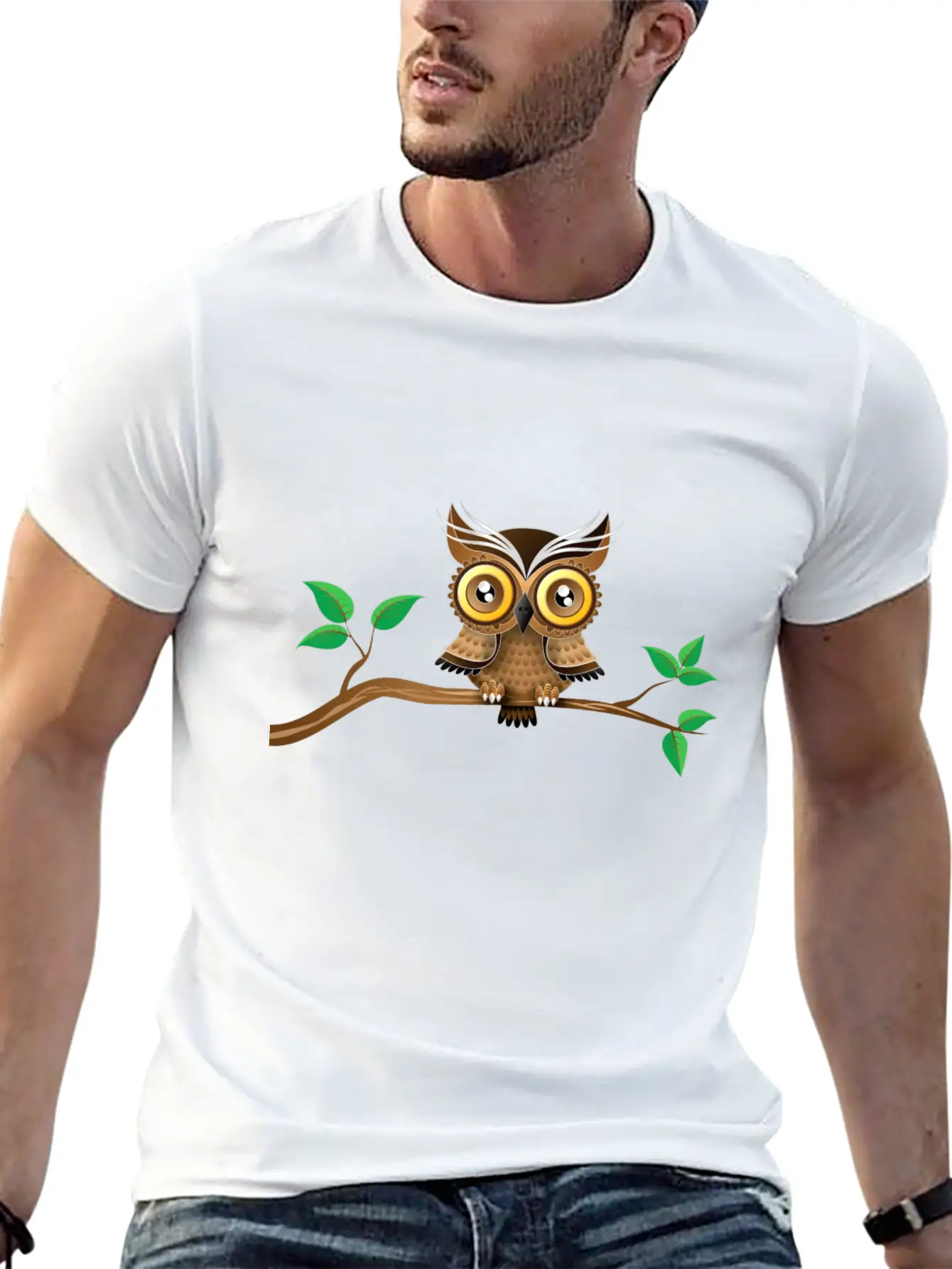 Owl Bird Unisex Casual T-Shirt – Clean Design For Daily Comfort