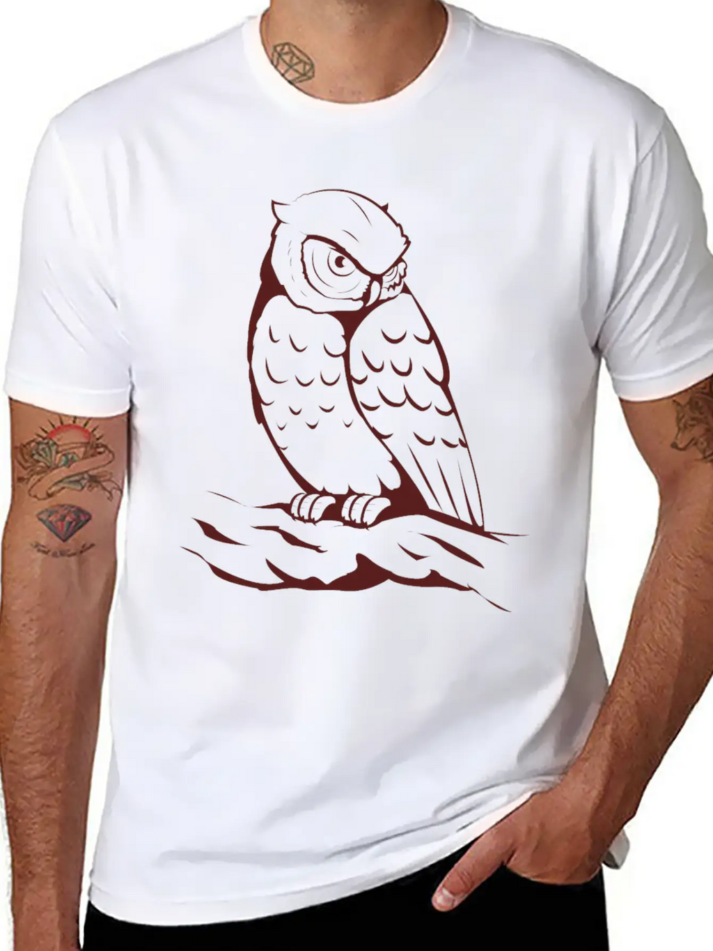Owl Breathable Graphic T-Shirt – Perfect For Casual Days