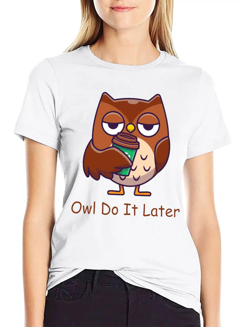 Owl Do It Later Funny Owl Timeless Short Sleeve Tee – Comfy And Minimalist Design