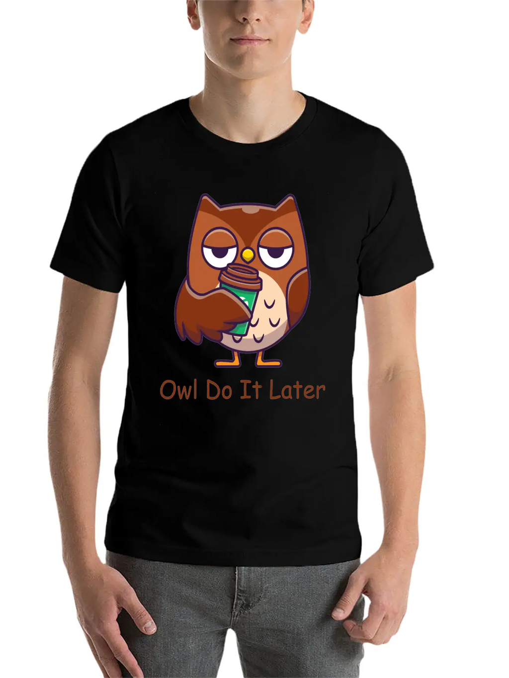Owl Do It Later Funny Owl Timeless Short Sleeve Tee – Comfy And Minimalist Design