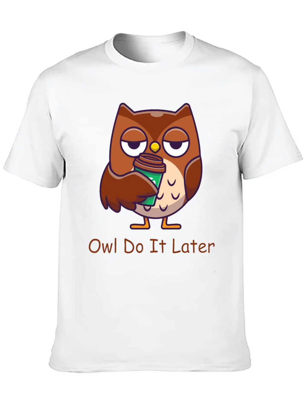 Owl Do It Later Funny Owl Timeless Short Sleeve Tee – Comfy And Minimalist Design