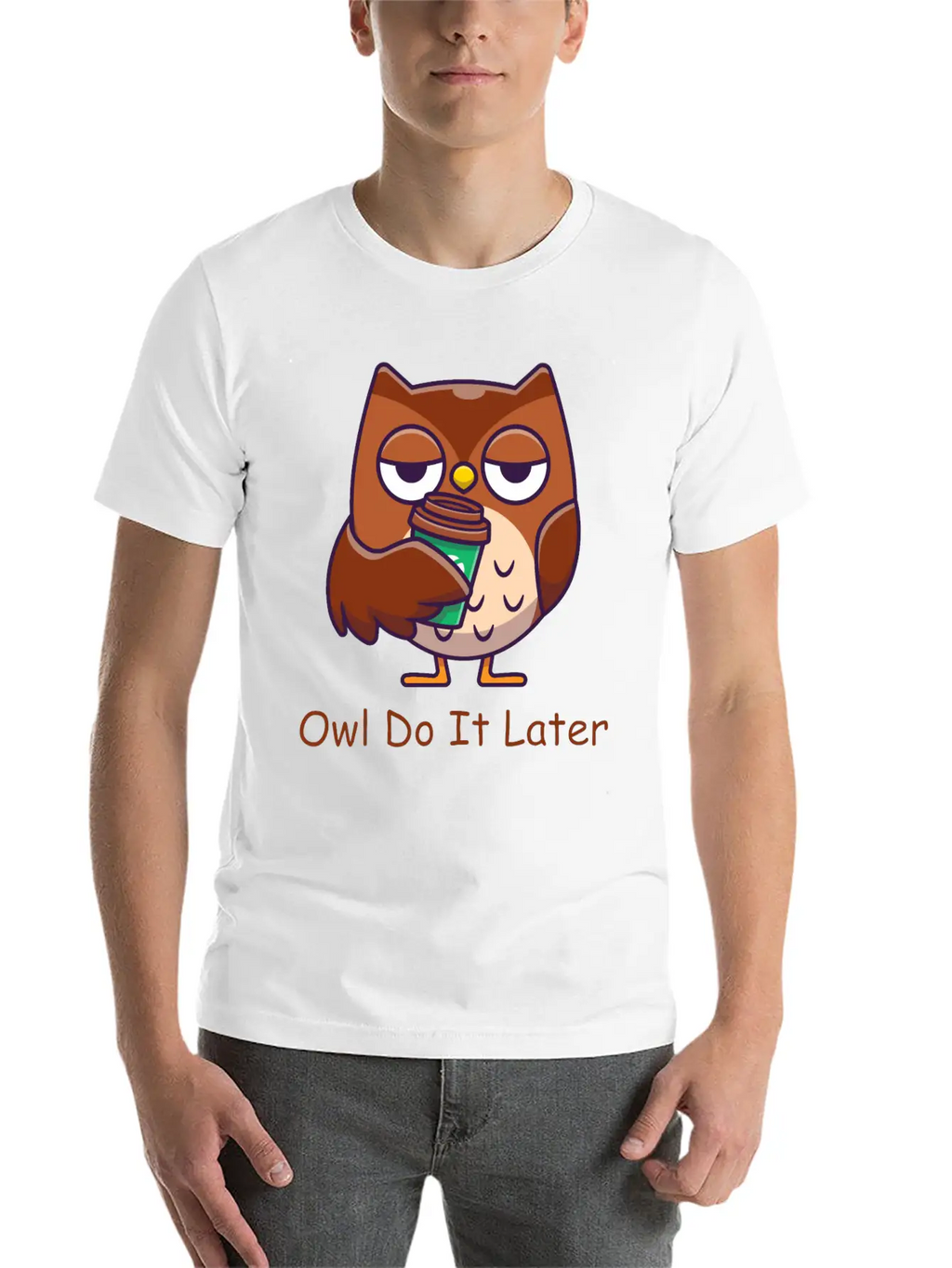 Owl Do It Later Funny Owl Timeless Short Sleeve Tee – Comfy And Minimalist Design