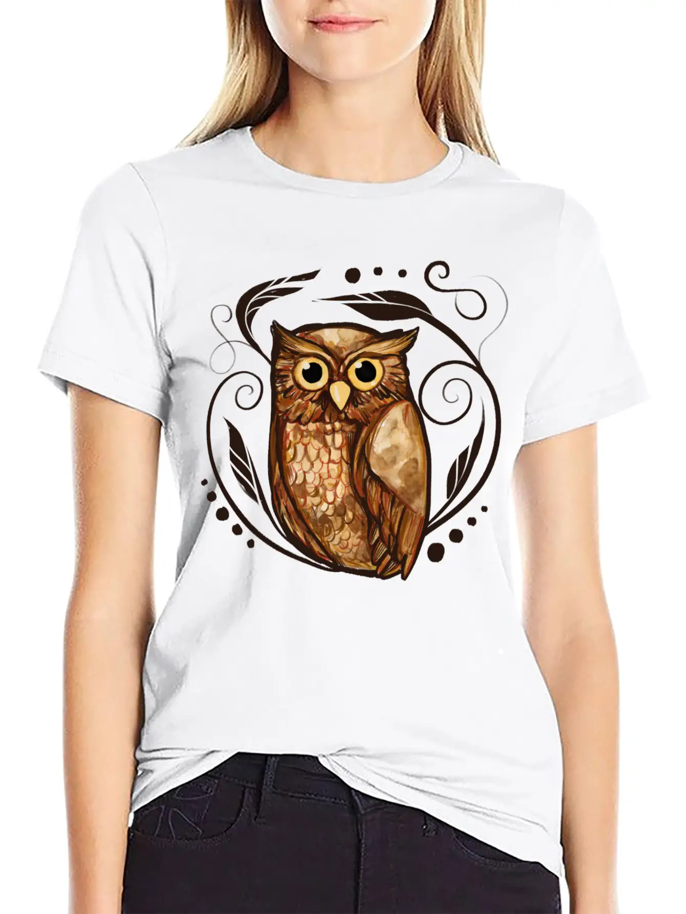 Owl Stylish Everyday T-Shirt – Unisex Basic Cotton Tee