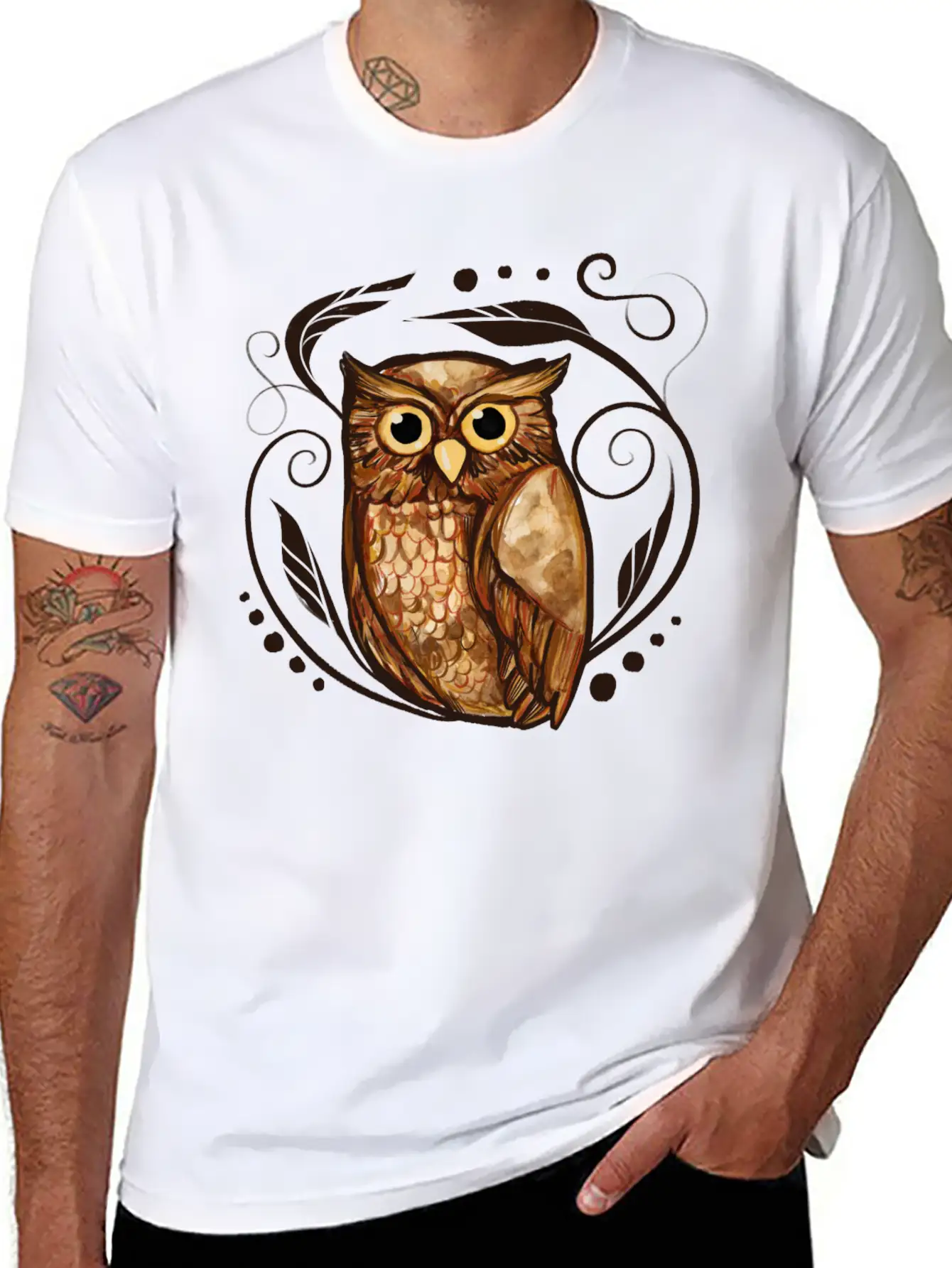 Owl Stylish Everyday T-Shirt – Unisex Basic Cotton Tee
