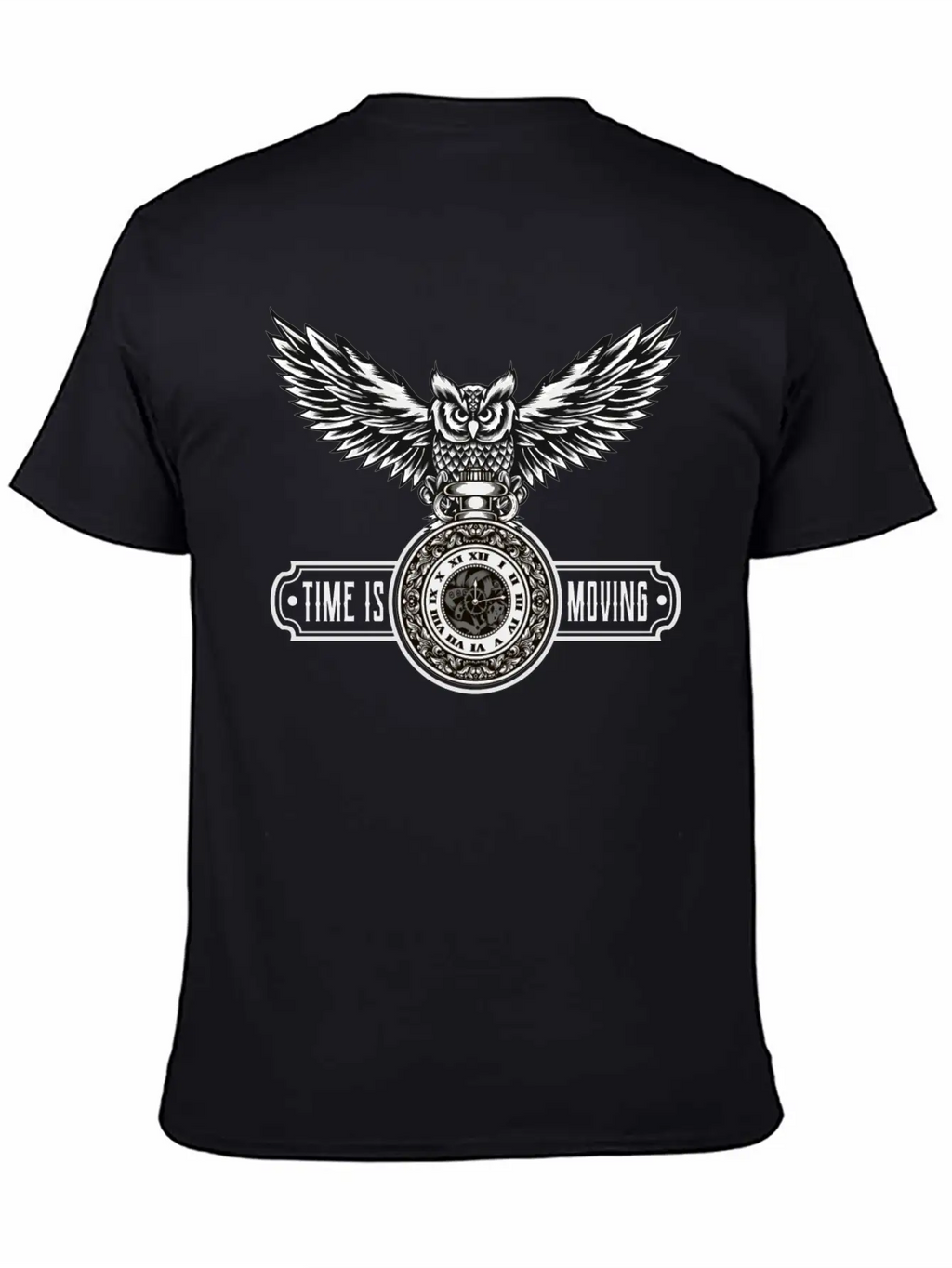 Owl With Watch Time Is Moving Steampunk Design Breathable Graphic T-Shirt – Perfect For Casual Days
