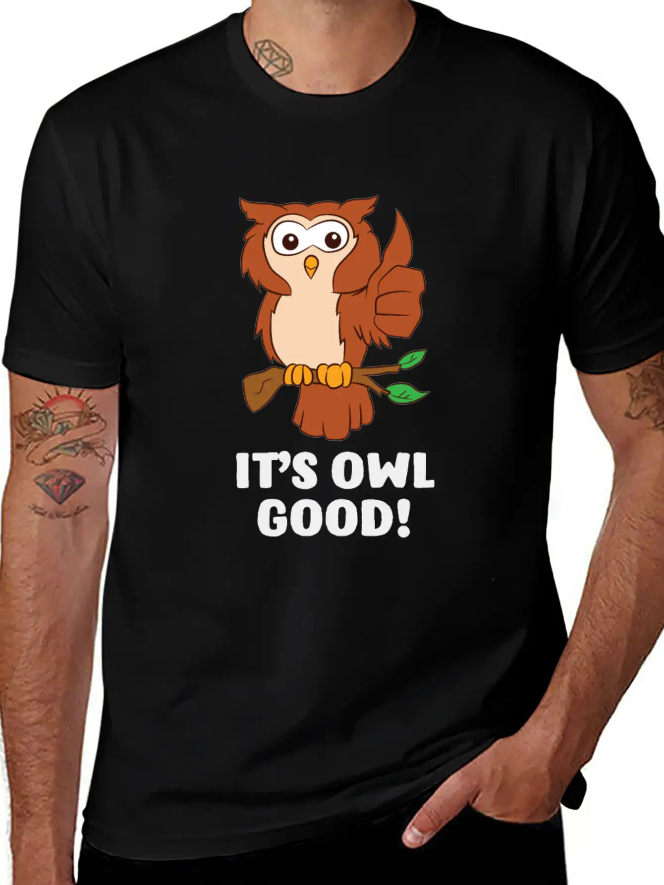 Owls Gift It's Owl Good Love Owls Timeless Short Sleeve Tee – Comfy And Minimalist Design