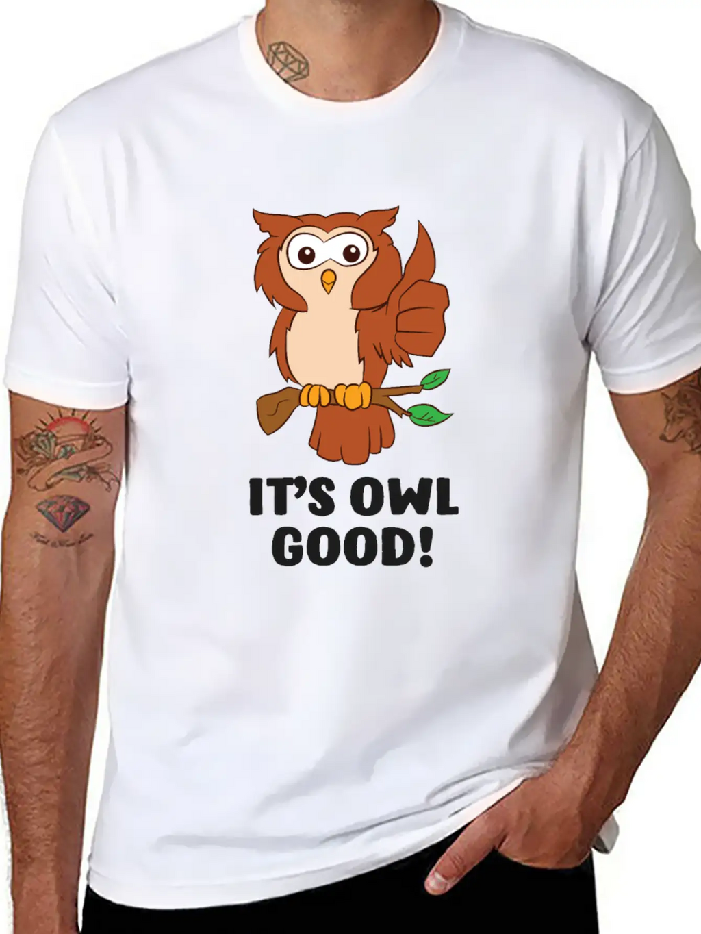 Owls Gift It's Owl Good Love Owls Timeless Short Sleeve Tee – Comfy And Minimalist Design