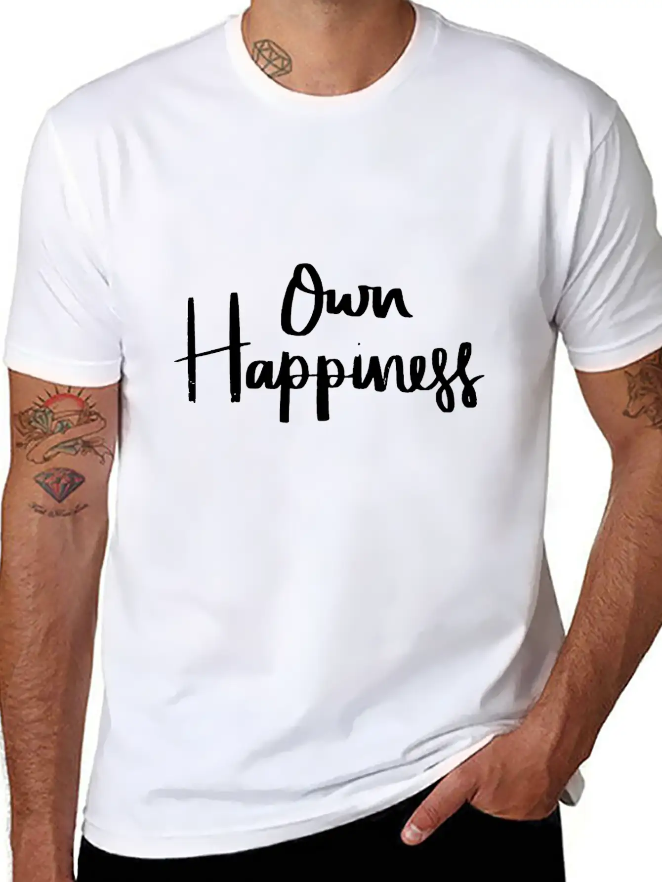 Own Happiness Unisex Casual T-Shirt – Clean Design For Daily Comfort
