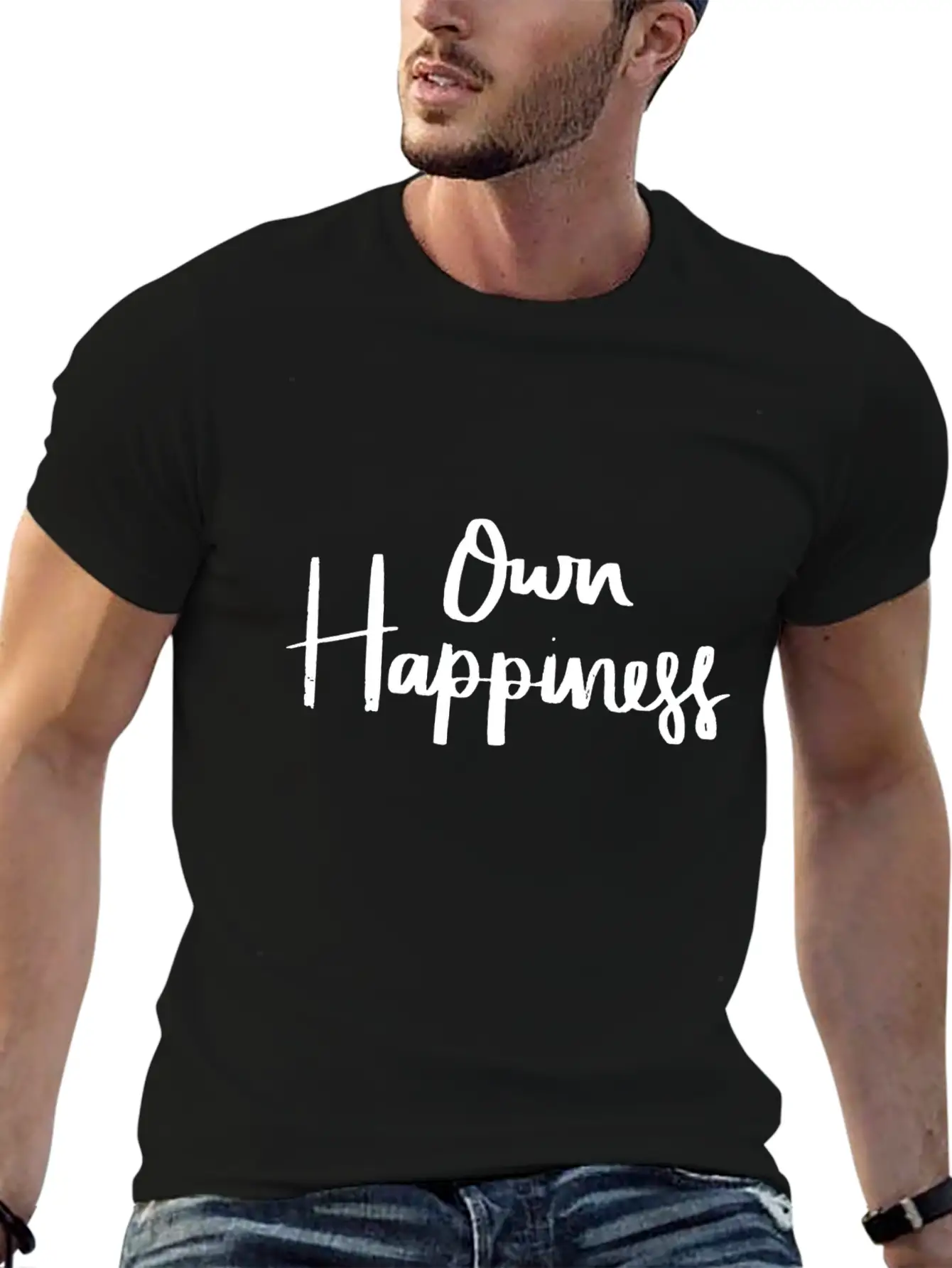 Own Happiness Unisex Casual T-Shirt – Clean Design For Daily Comfort
