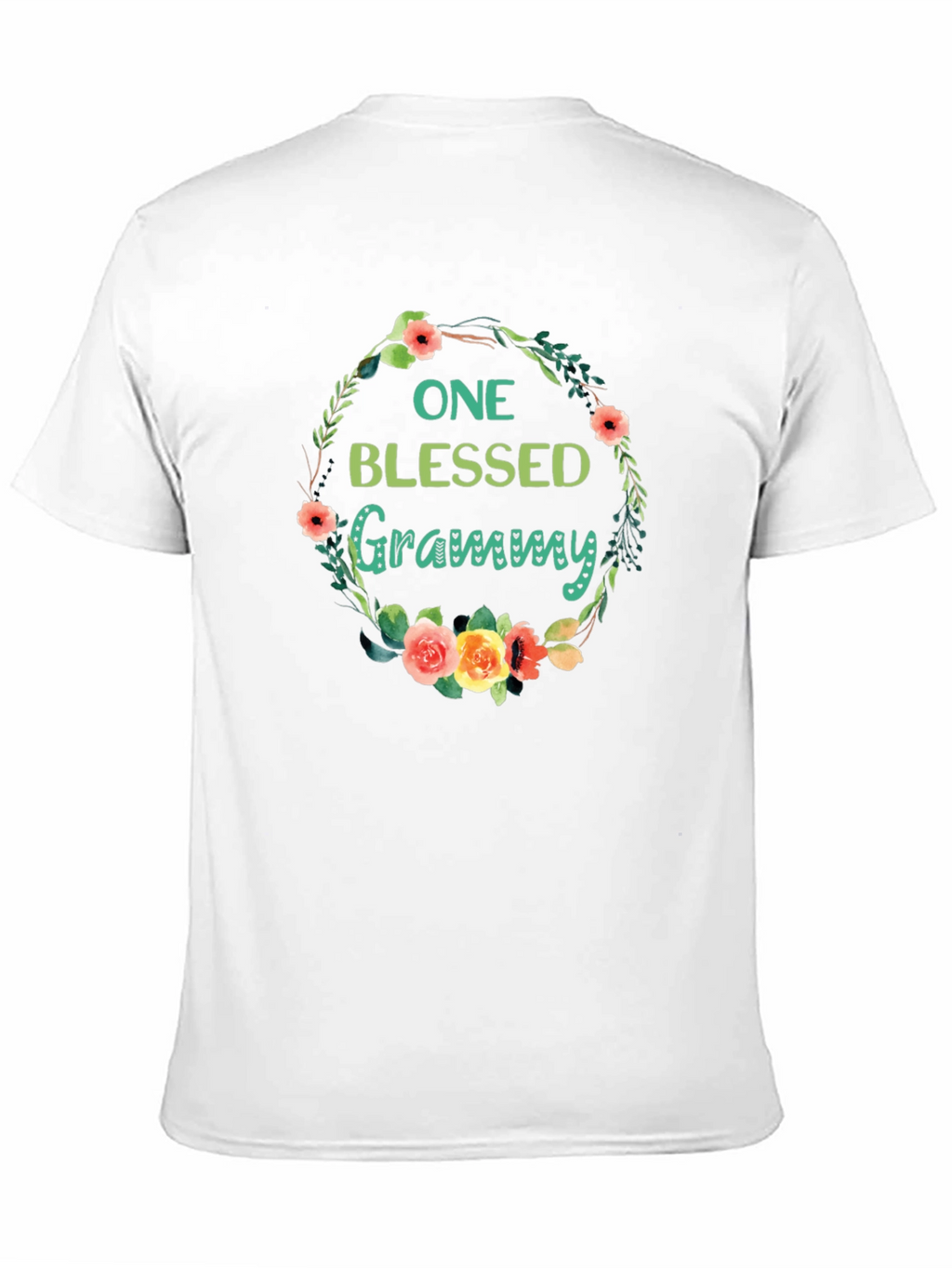 Blessed Grammy Floral Wreath T-Shirt