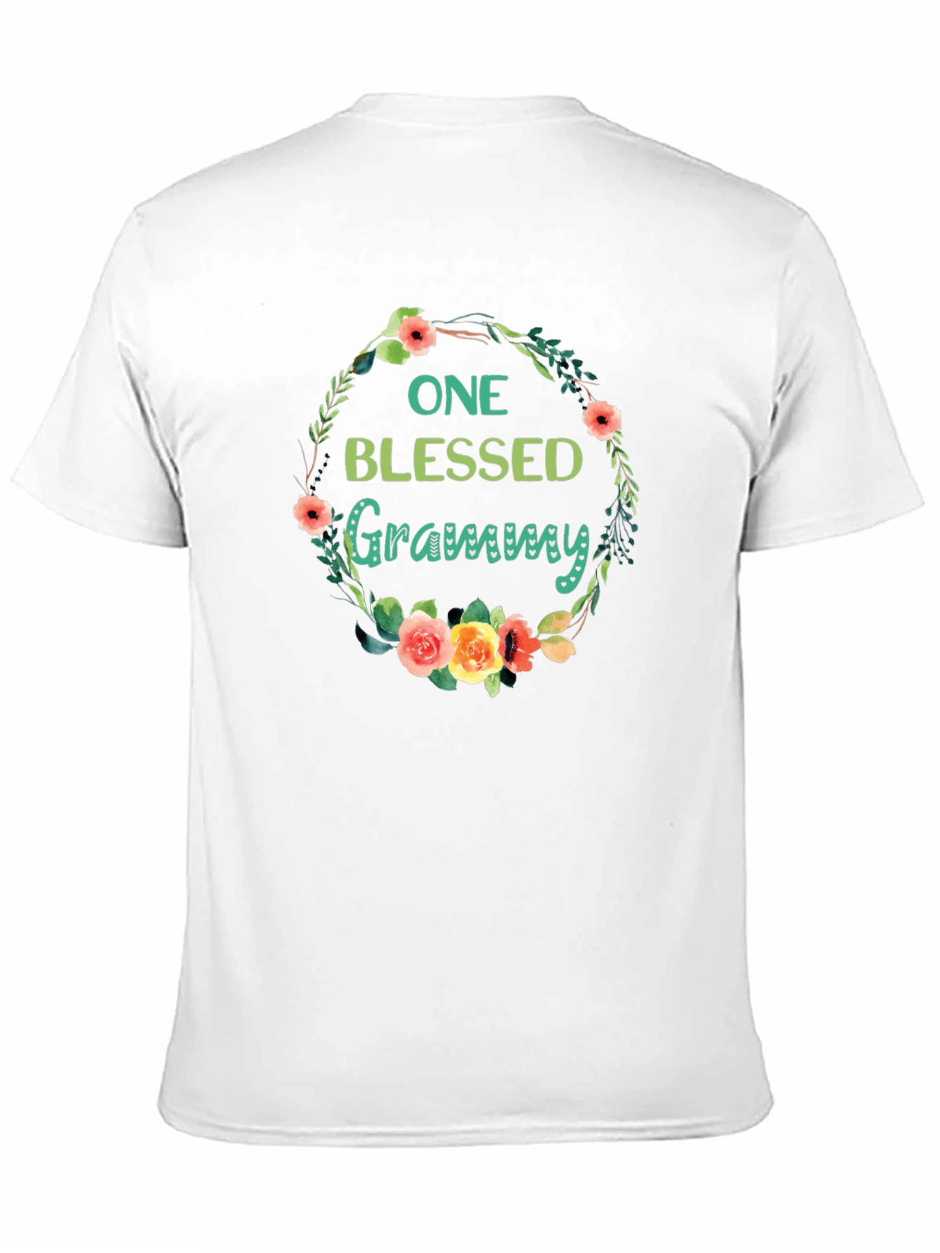 Blessed Grammy Floral Wreath T-Shirt