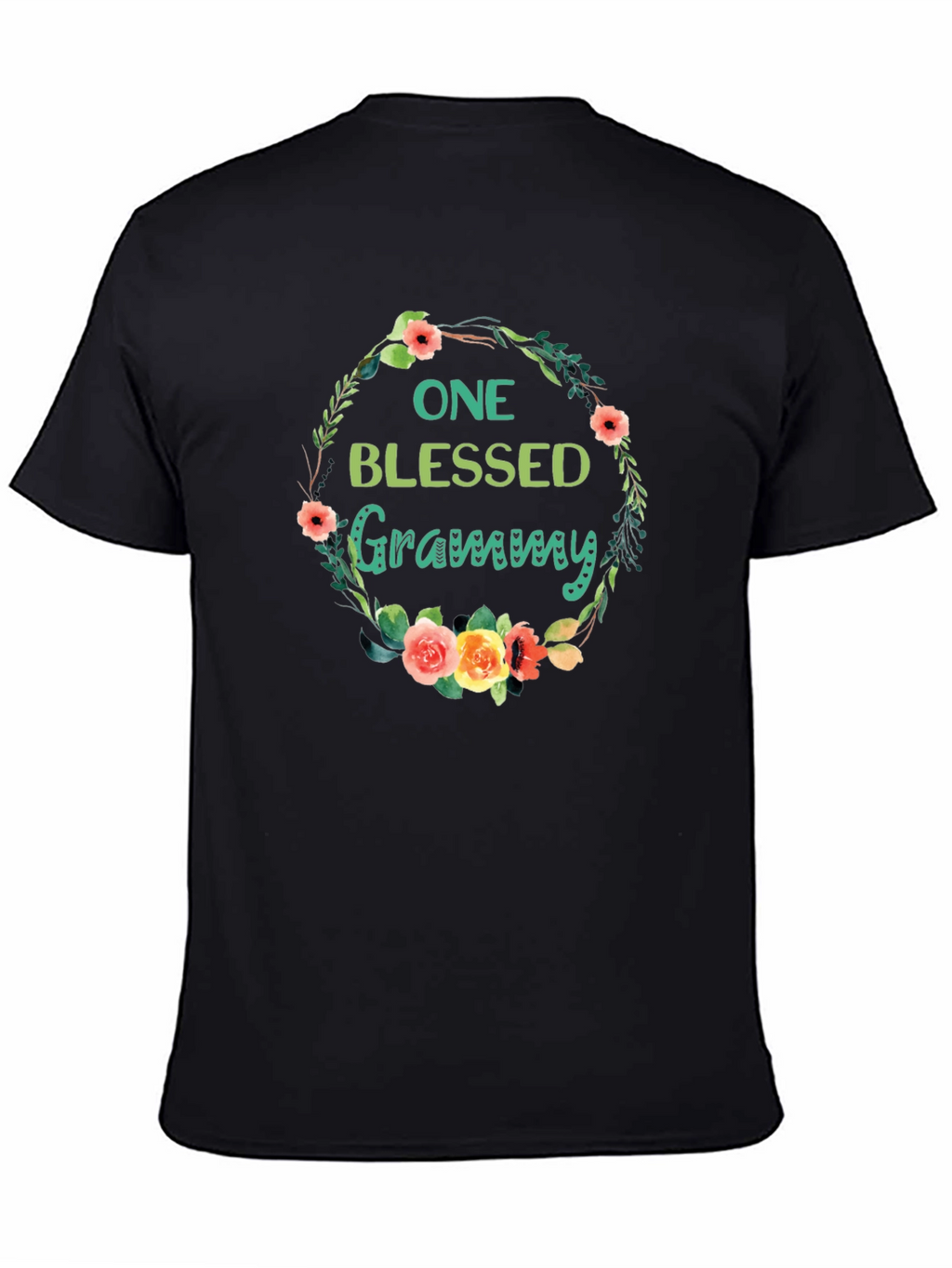 Blessed Grammy Floral Wreath T-Shirt