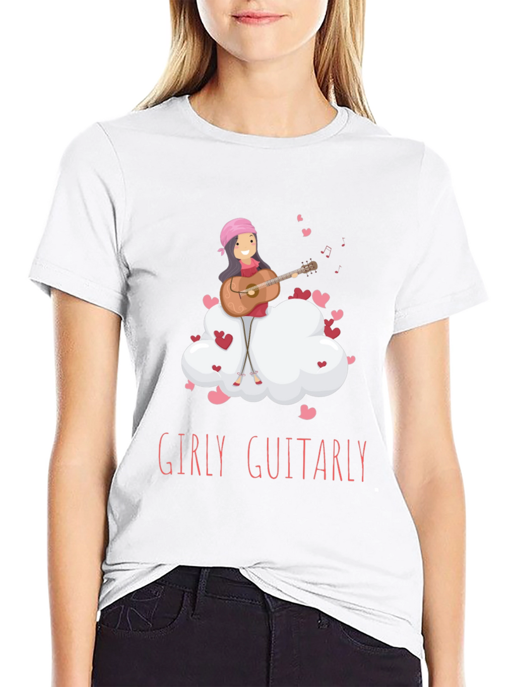 Girly Guitarly Black T-Shirt
