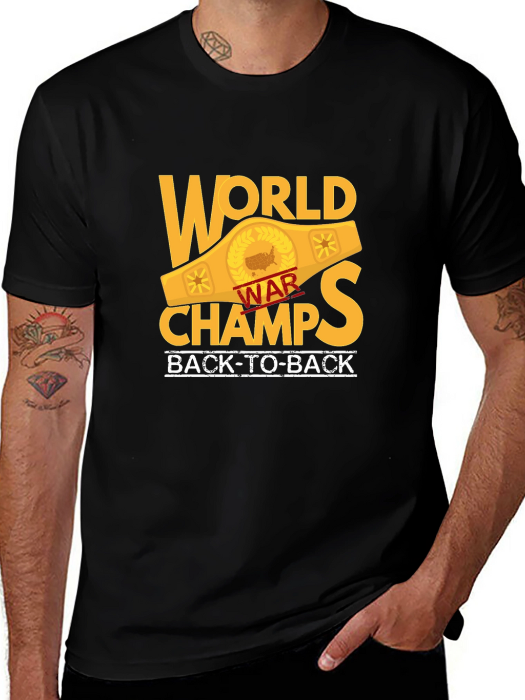 World War Champs Black T-Shirt