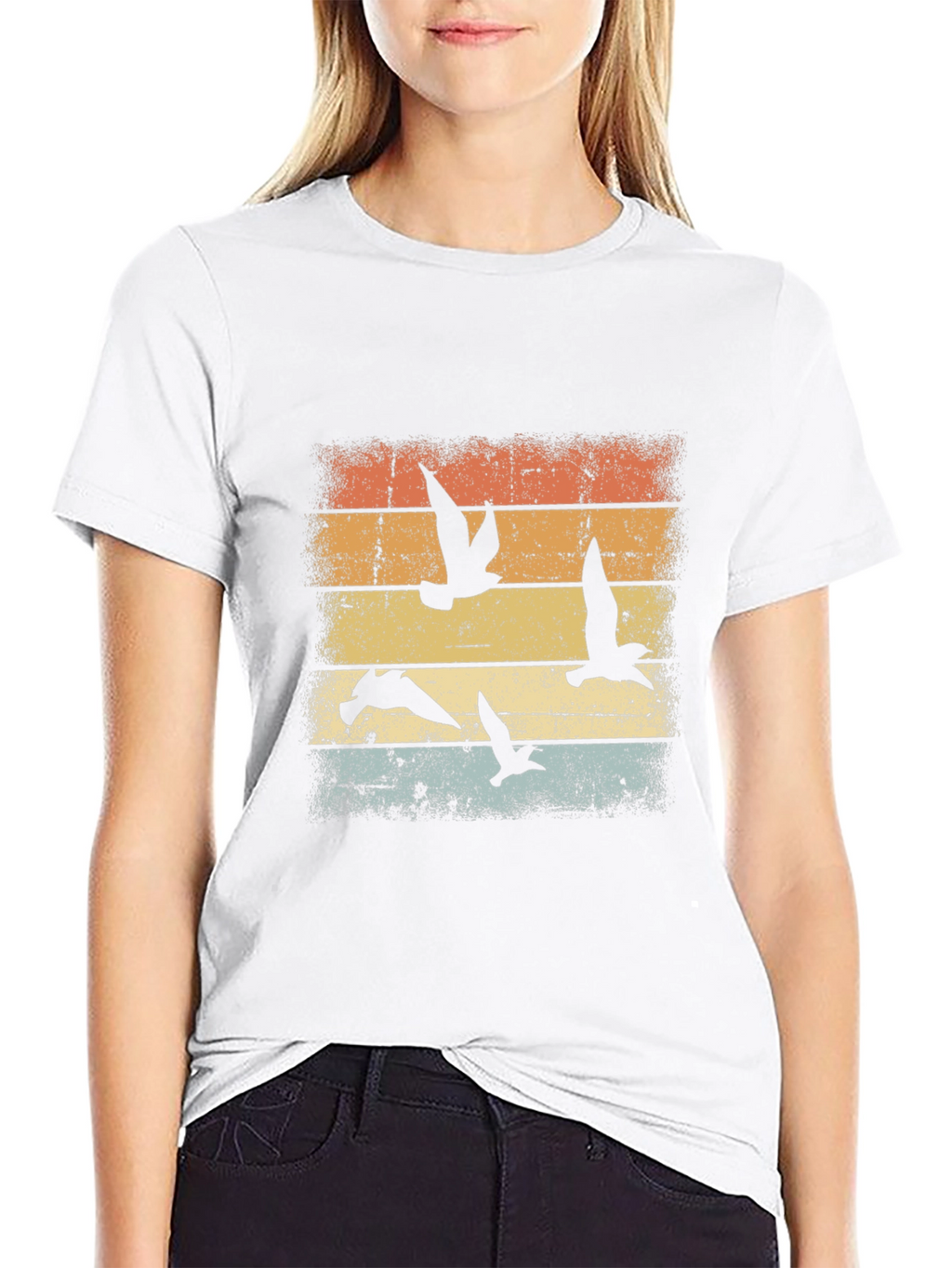 Retro Bird Silhouette T-Shirt