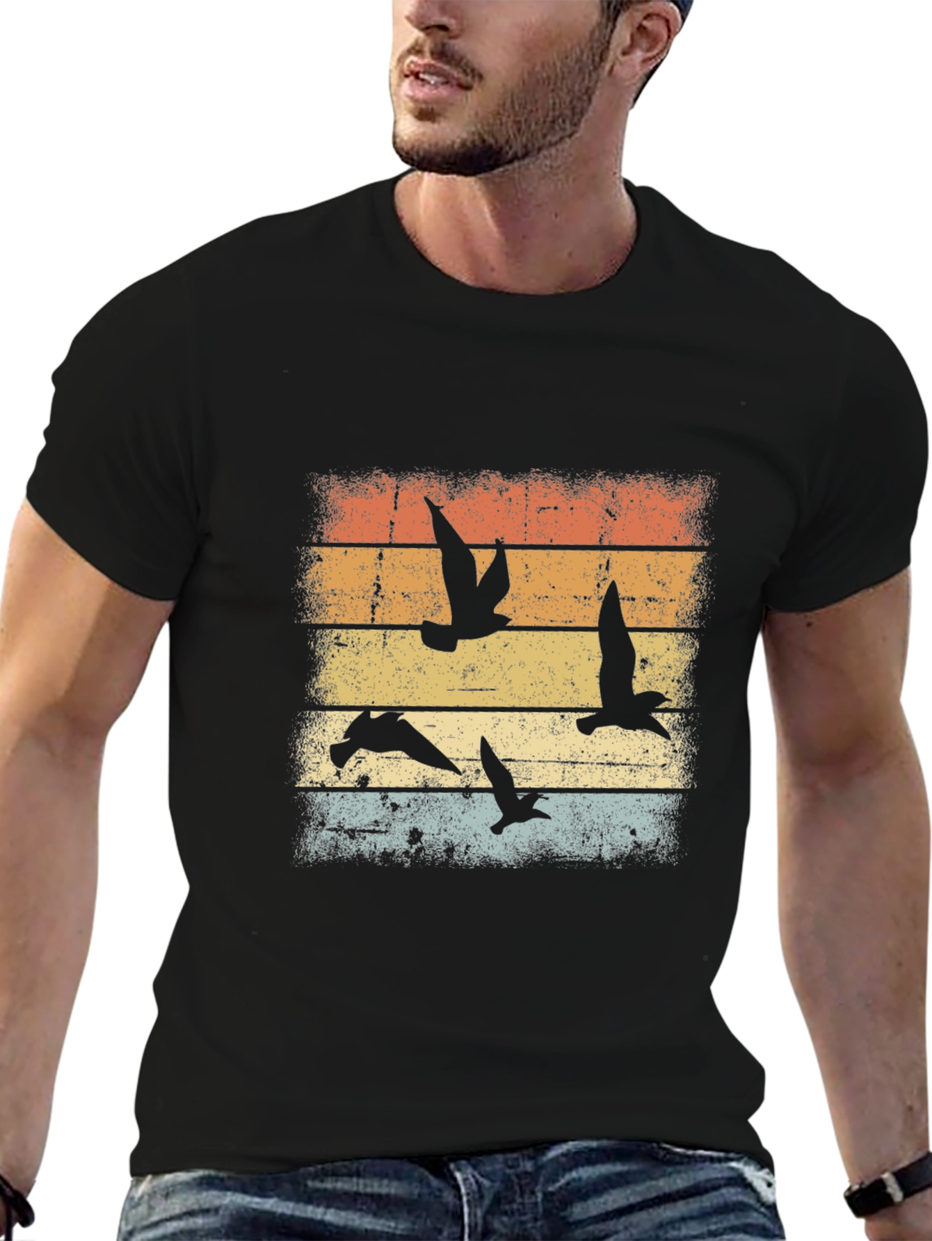 Retro Bird Silhouette T-Shirt