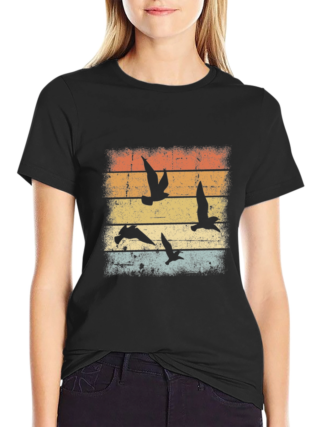 Retro Bird Silhouette T-Shirt