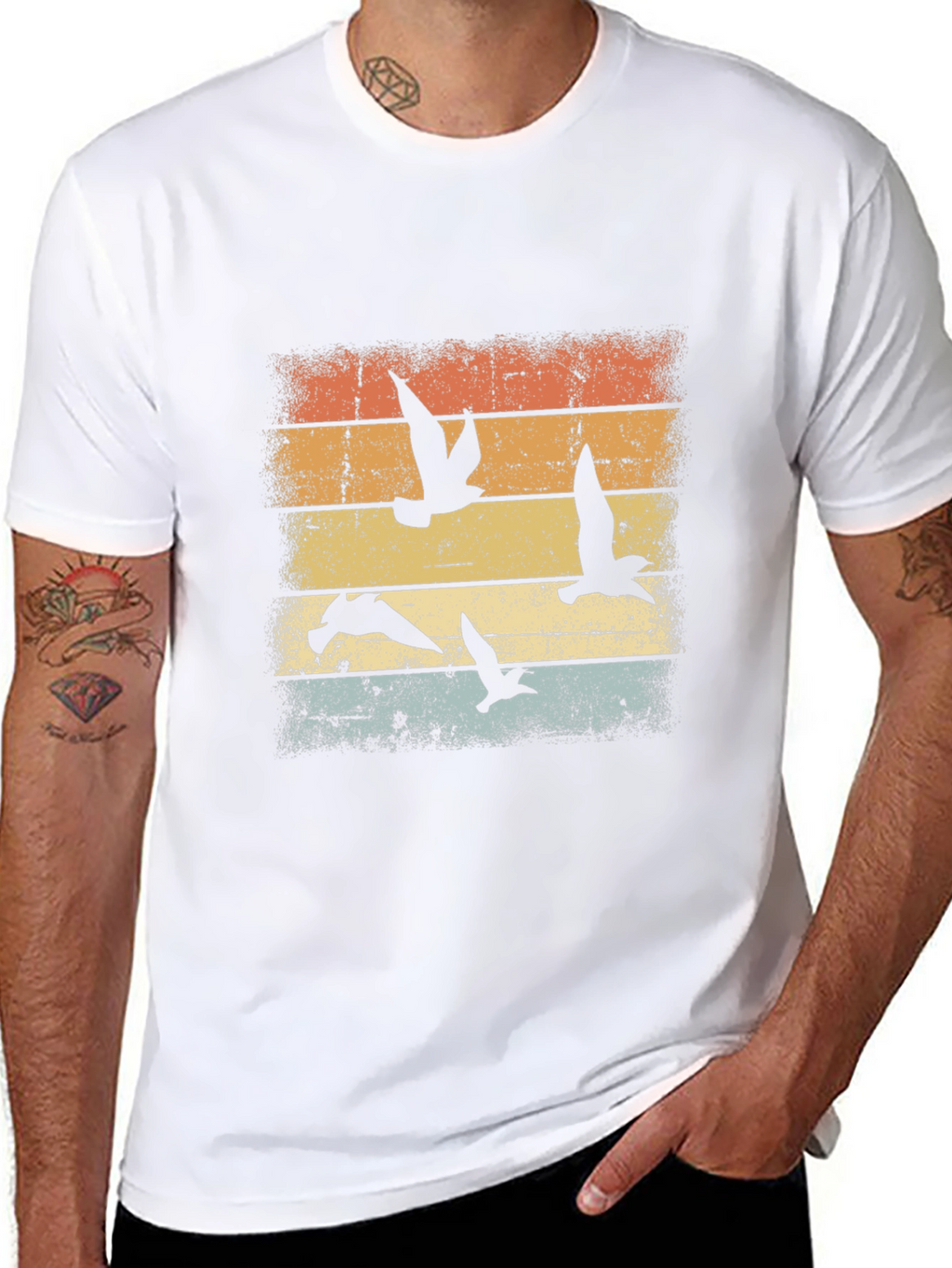 Retro Bird Silhouette T-Shirt