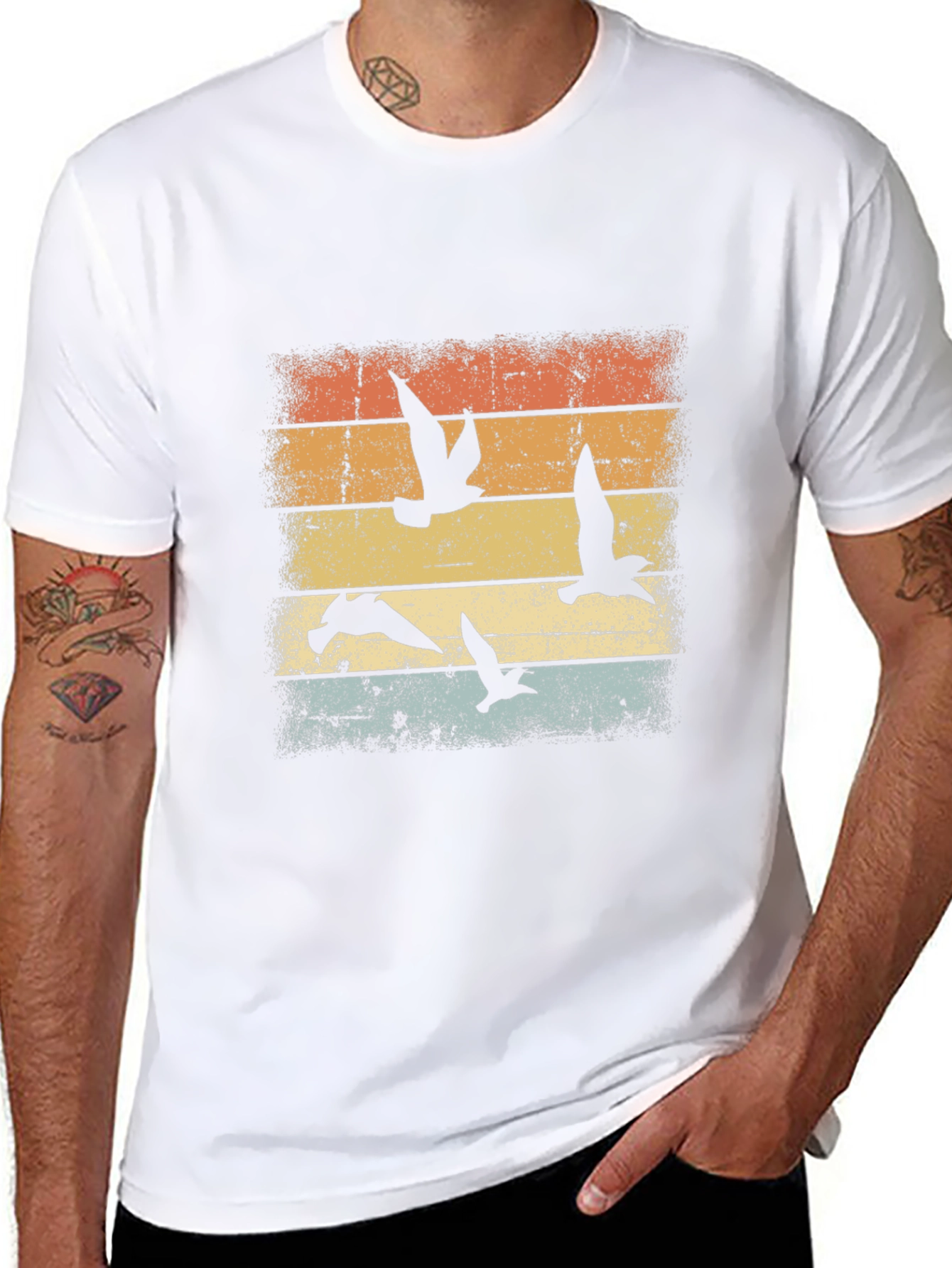 Retro Bird Silhouette T-Shirt