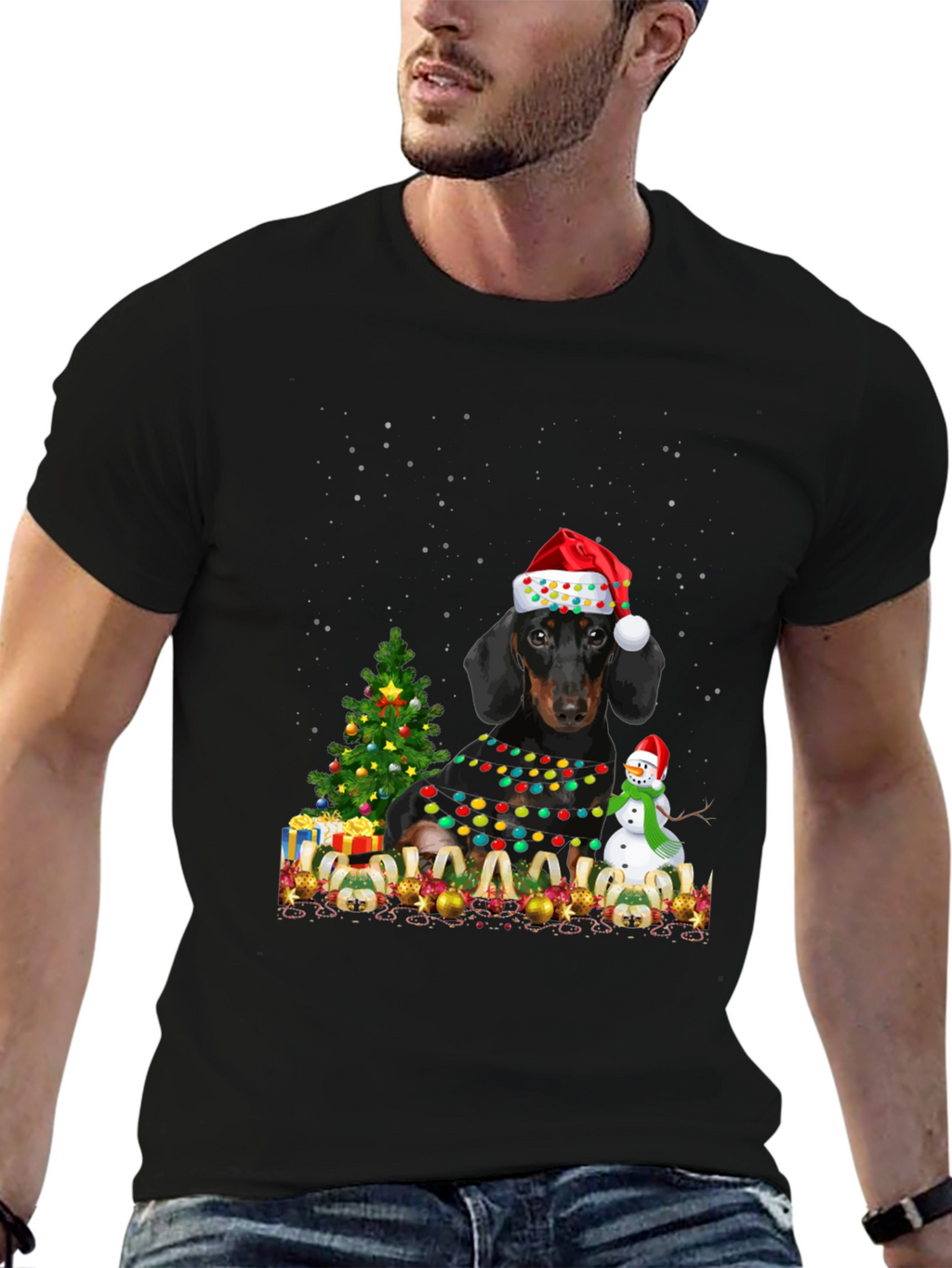 Dachshund Christmas T-Shirt - Holiday Dog Tee