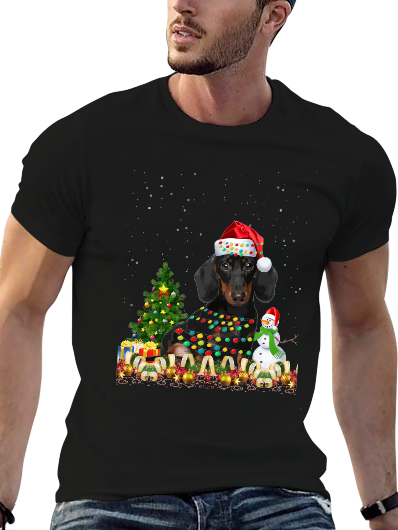 Dachshund Christmas T-Shirt - Holiday Dog Tee