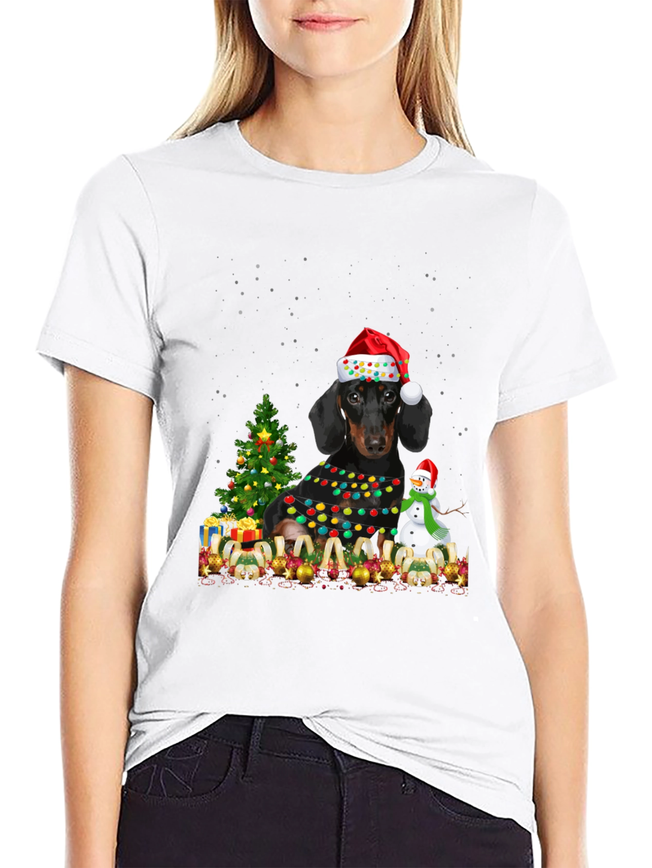 Dachshund Christmas T-Shirt - Holiday Dog Tee