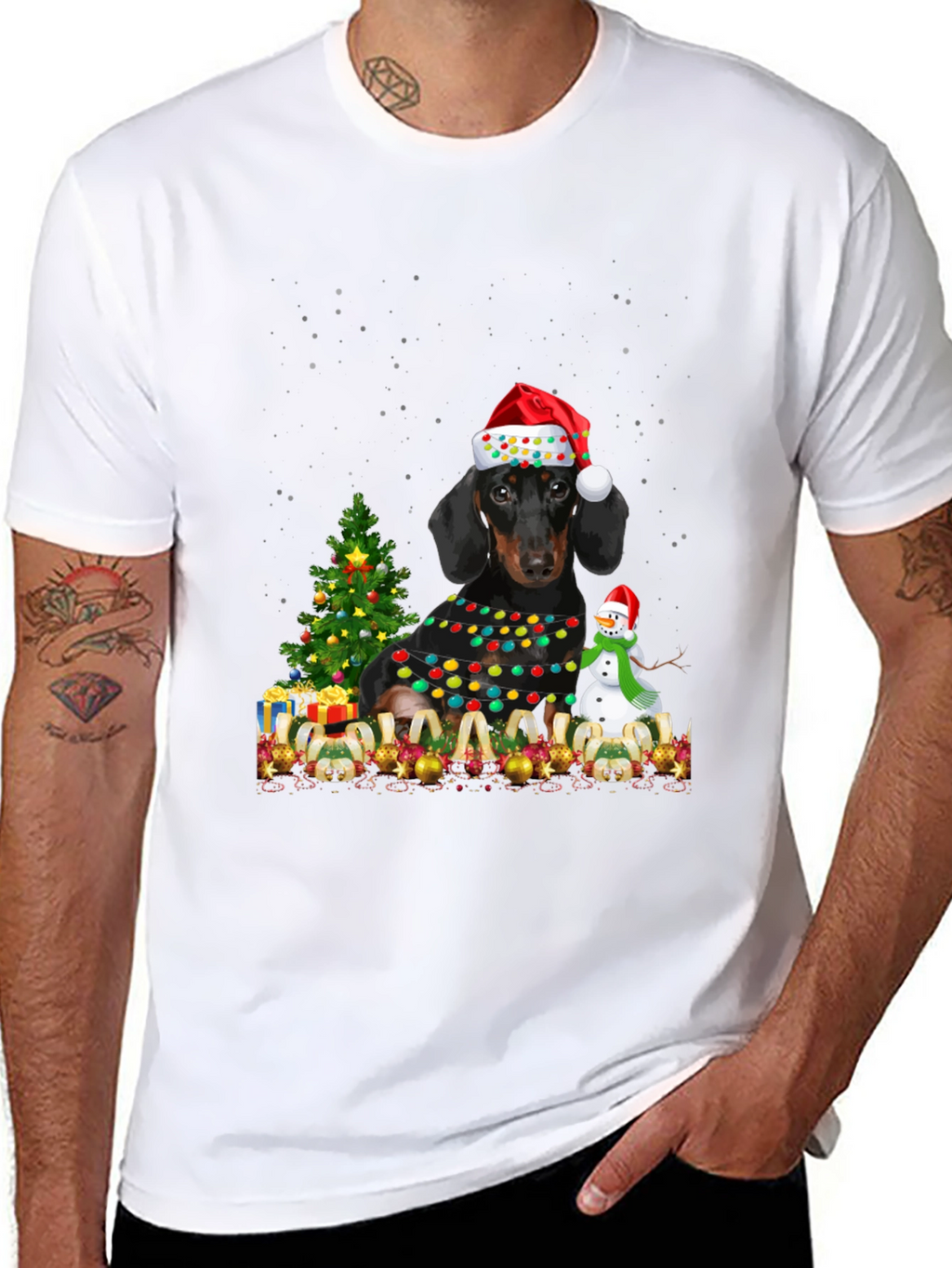 Dachshund Christmas T-Shirt - Holiday Dog Tee
